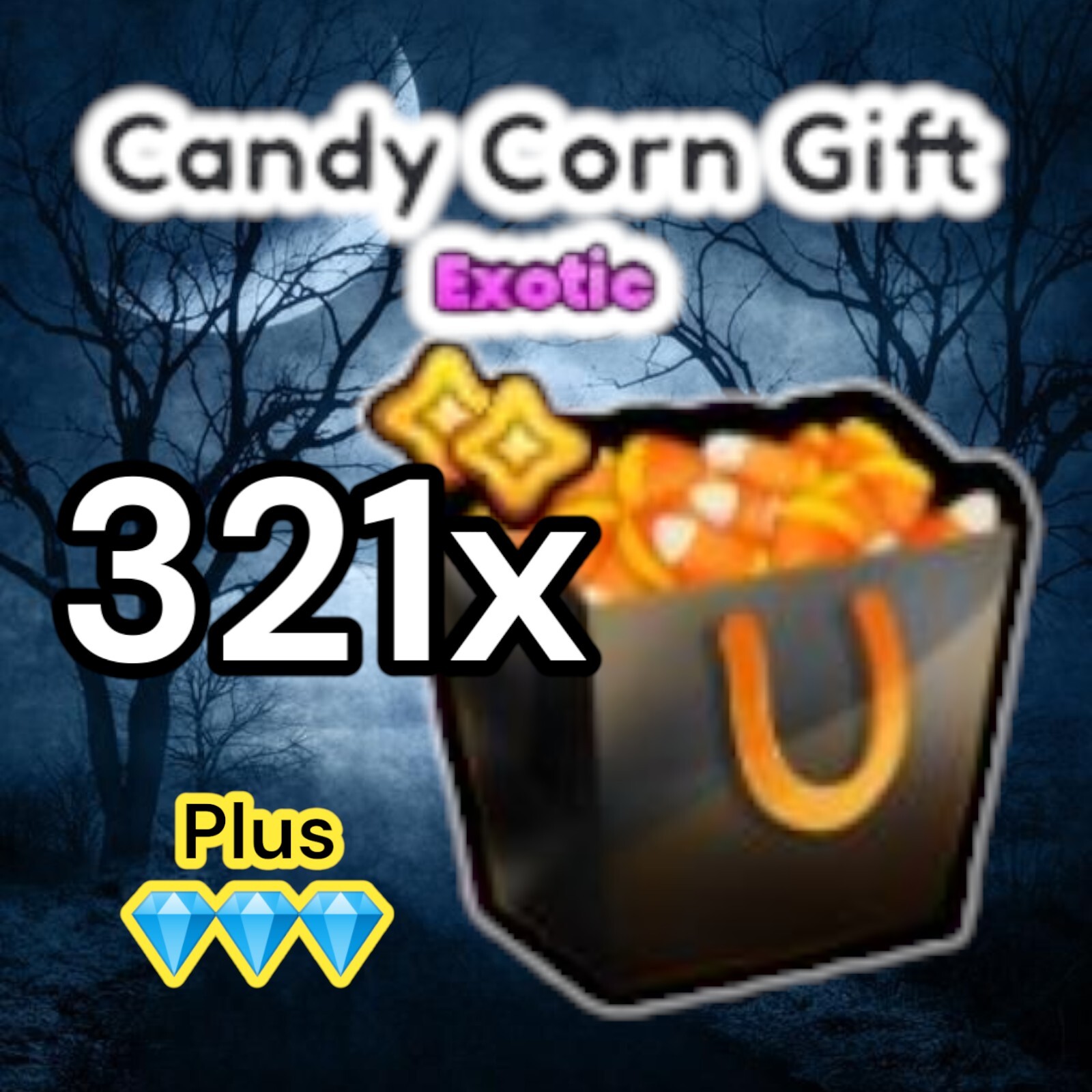 Pet Simulator 99. 321x Candy Corn Gift + 3M Diamonds. PS99. Same Day