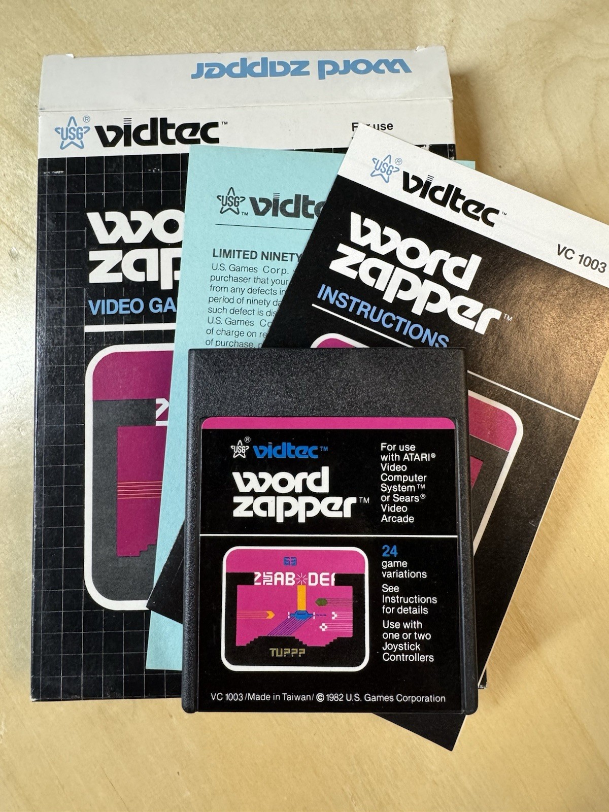 Word Zapper Atari 2600 Game CIB – Complete – Vidtec