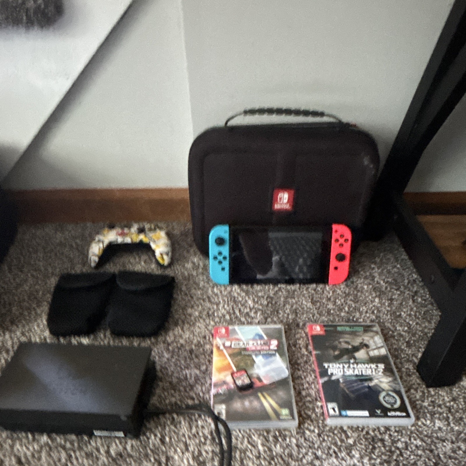 Nintendo Switch Console w/ Dock Neon Red/Blue Joy-Cons, Gear Club & THPS