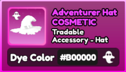 World Zero WZ – COSMETICS – #B00000 (GHOST) – HAT