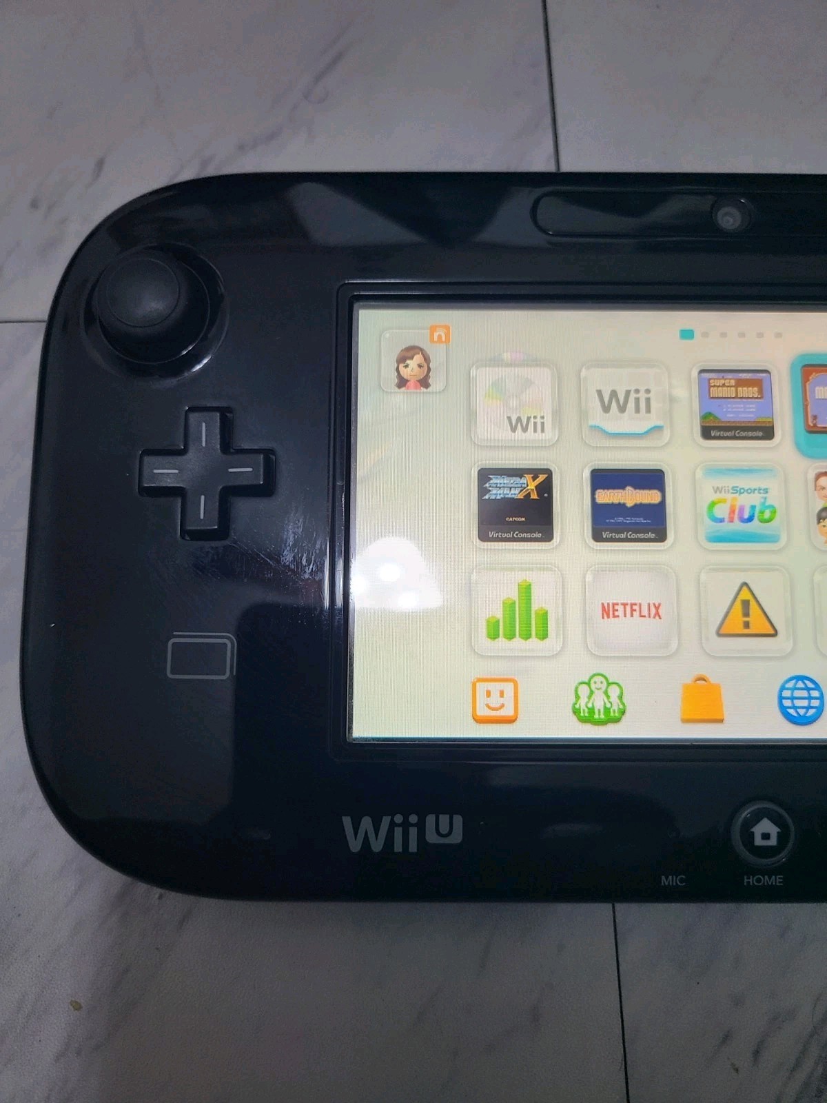 Nintendo Wii U GamePad WUP-010(USA) Black Tablet Only TESTED WORKS.