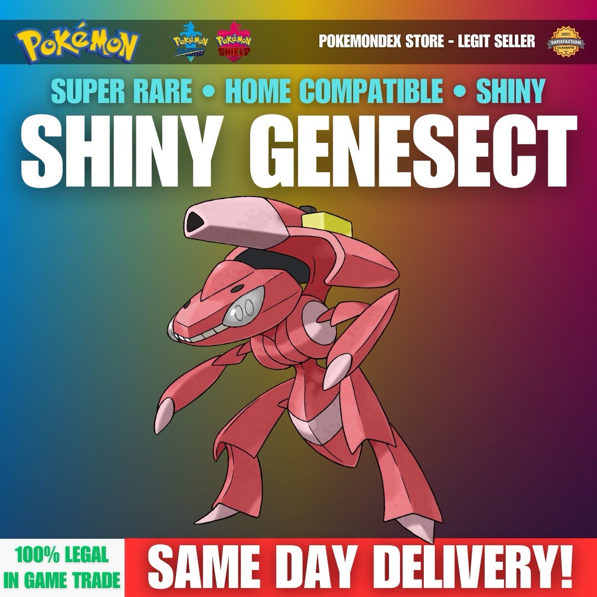 Pokemon Sword And Shield | ✨ SHINY GENESECT ✨RARE EXCLUSIVE • UNTOUCHED ✨