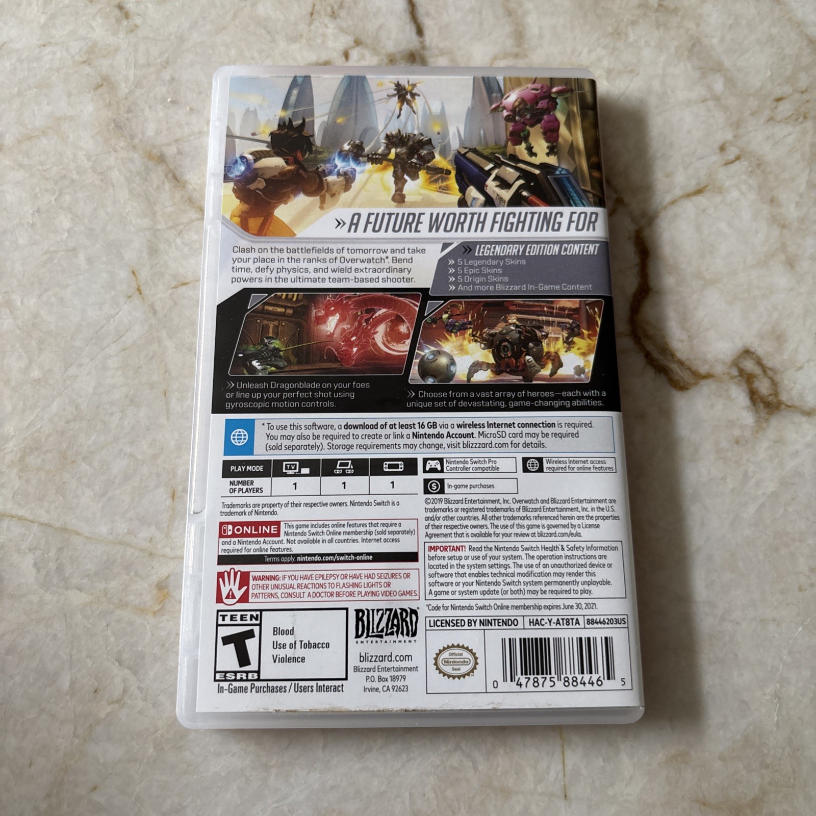Overwatch Legendary Edition – Nintendo Switch – CASE ONLY