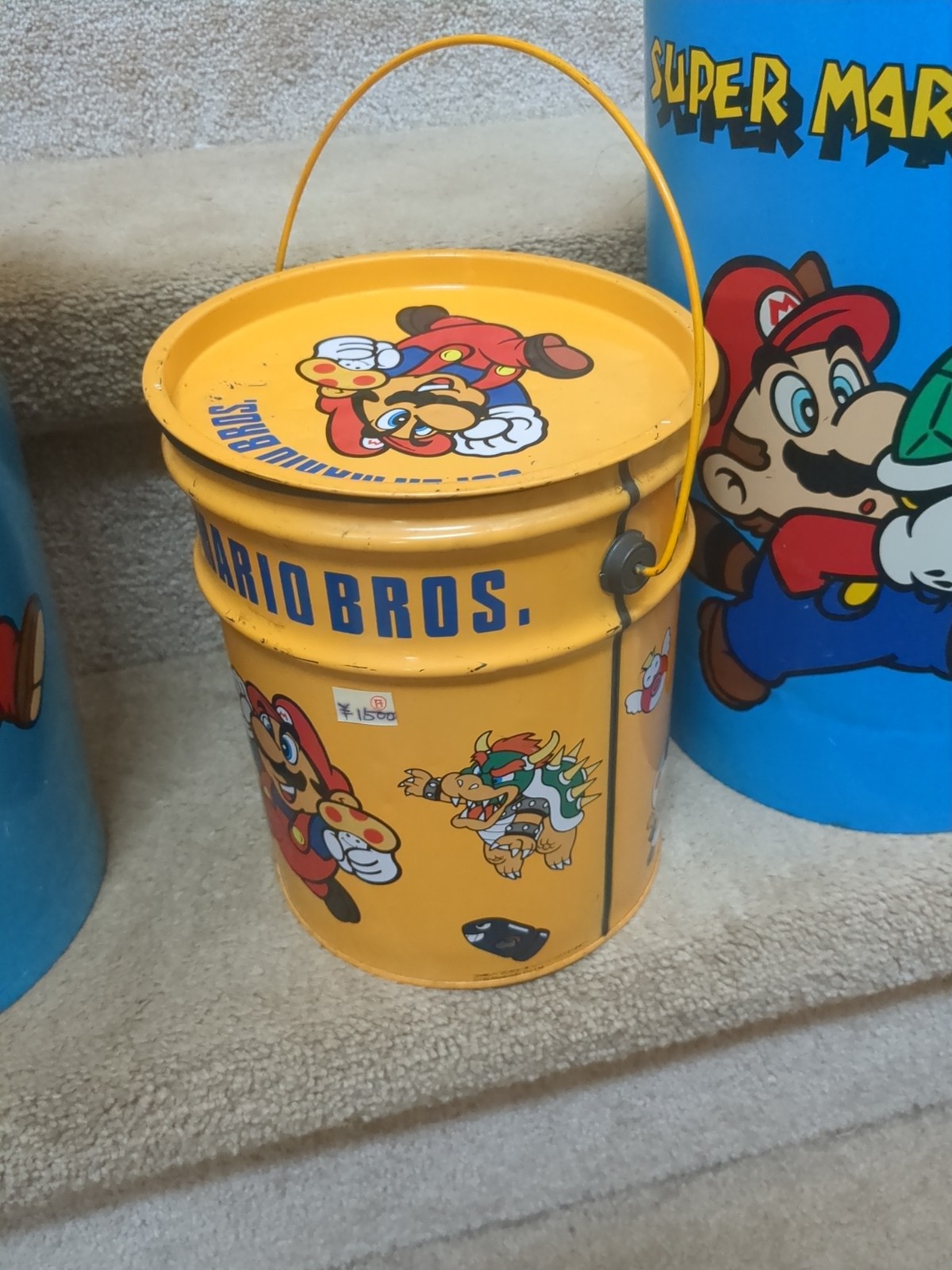 Super Mario trash can Set Bowser Peach Nintendo Japan Garbage Mario Bros 1 And 3