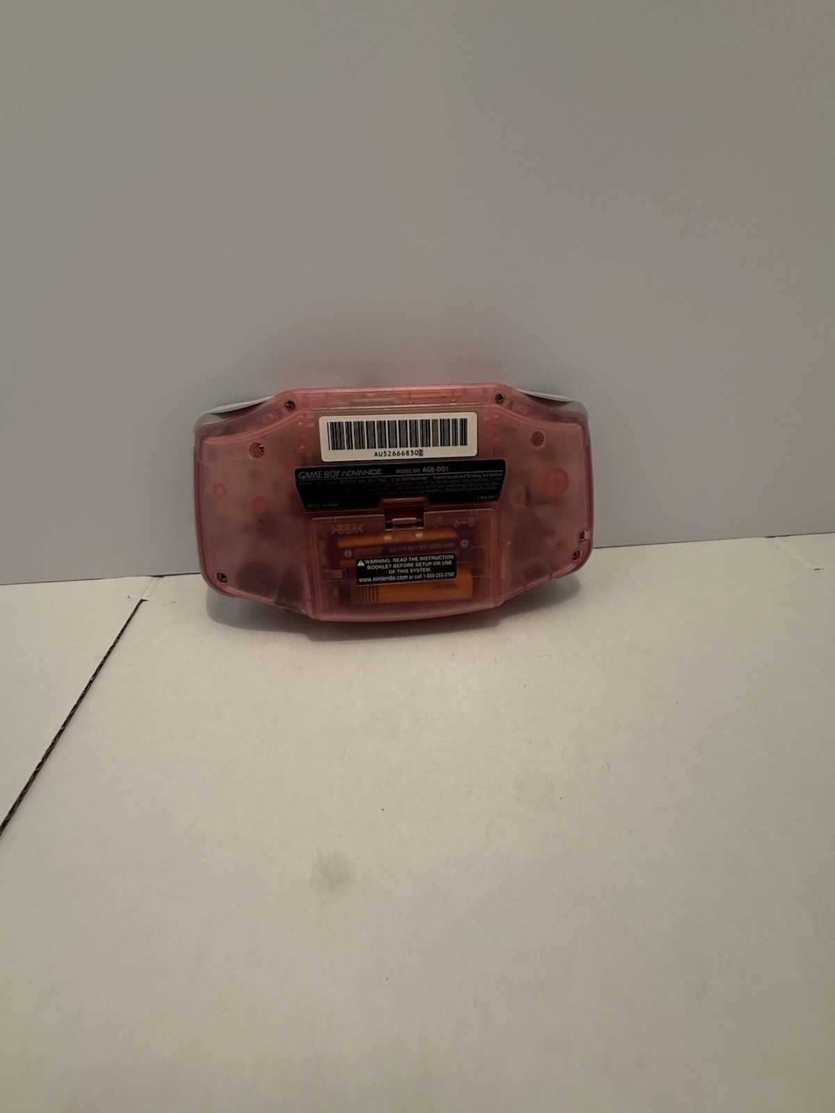 Nintendo Game Boy Advance AGB-001 Pink Handheld Console Color Screen Region Free