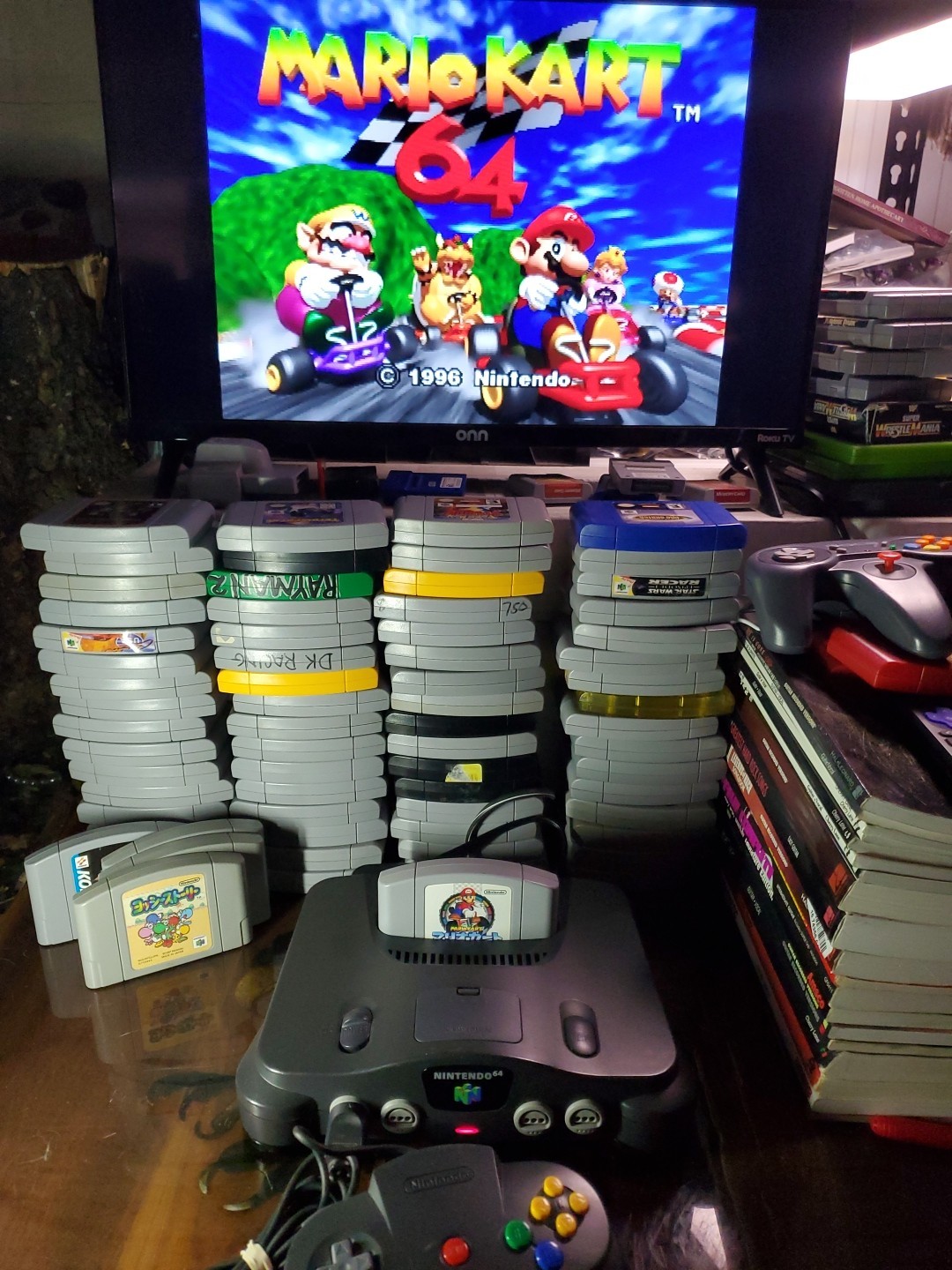 Clean Japanese Region N64 Nintendo 64 Console With 2 Controllers And 5 Games #A2
