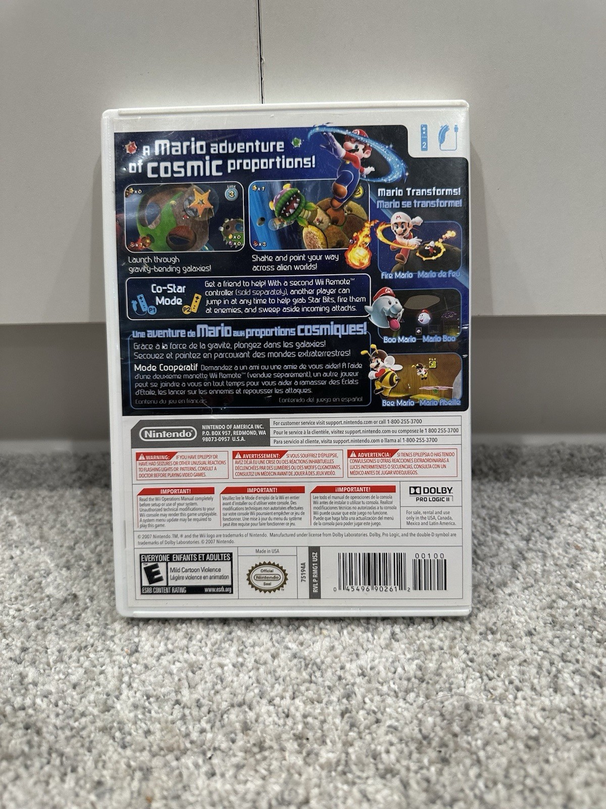 Super Mario Galaxy (Nintendo Wii, 2007) CIB Tested Works