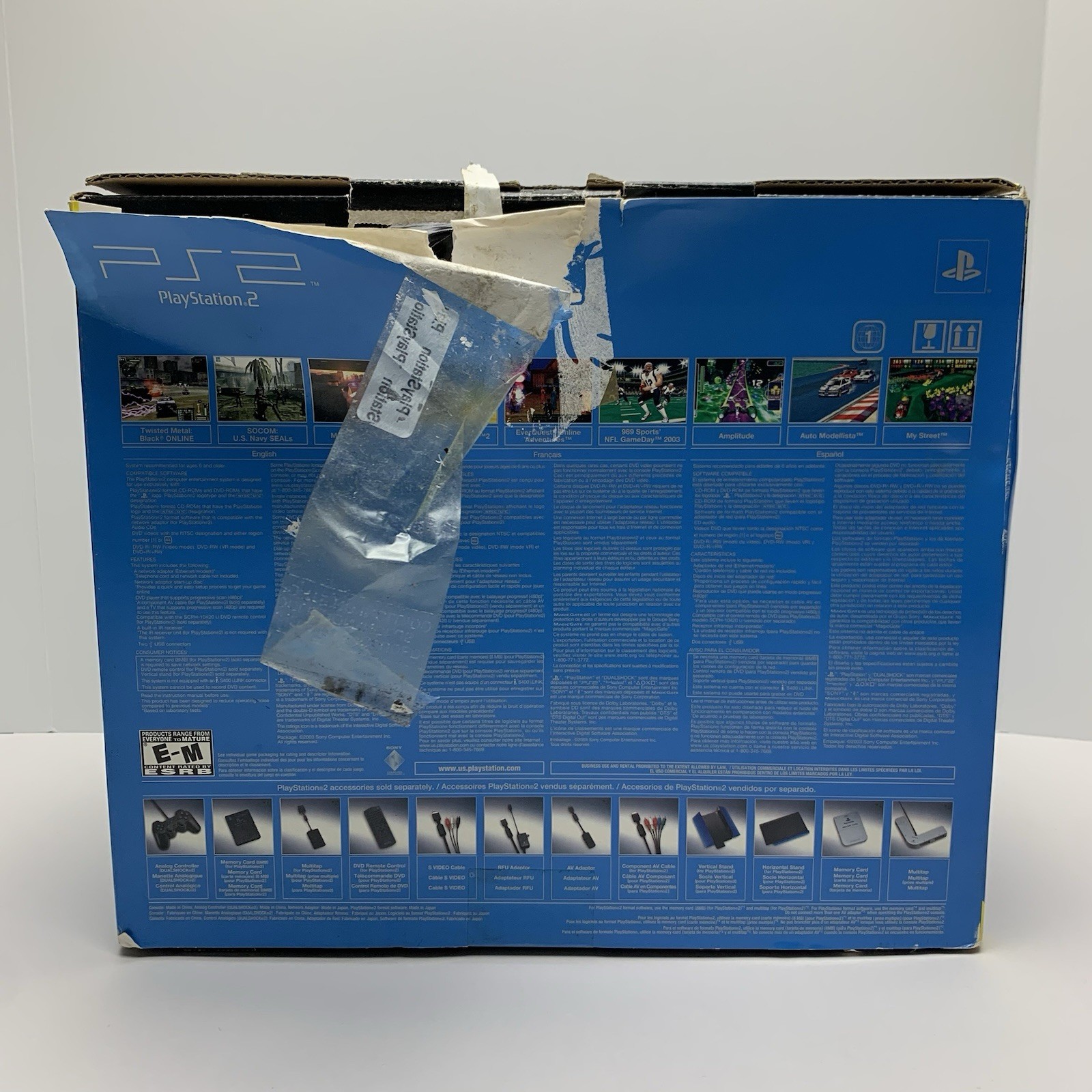 Sony Playstation 2 Online Combo Pack PS2 Console Box Only Empty [No System]