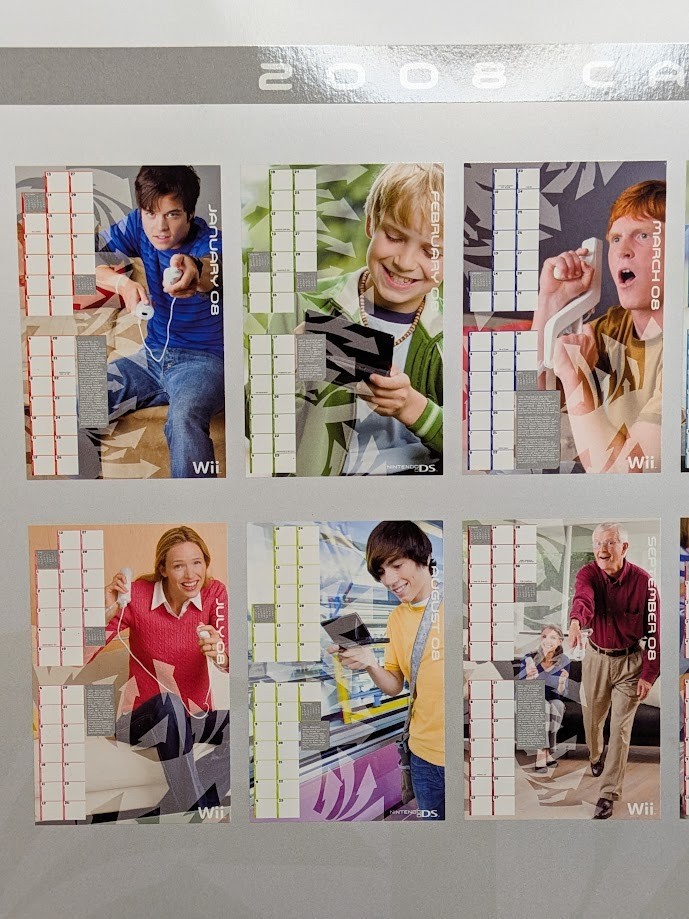 Rare Official 2008 Nintendo Promotional Calendar – Wii and DS