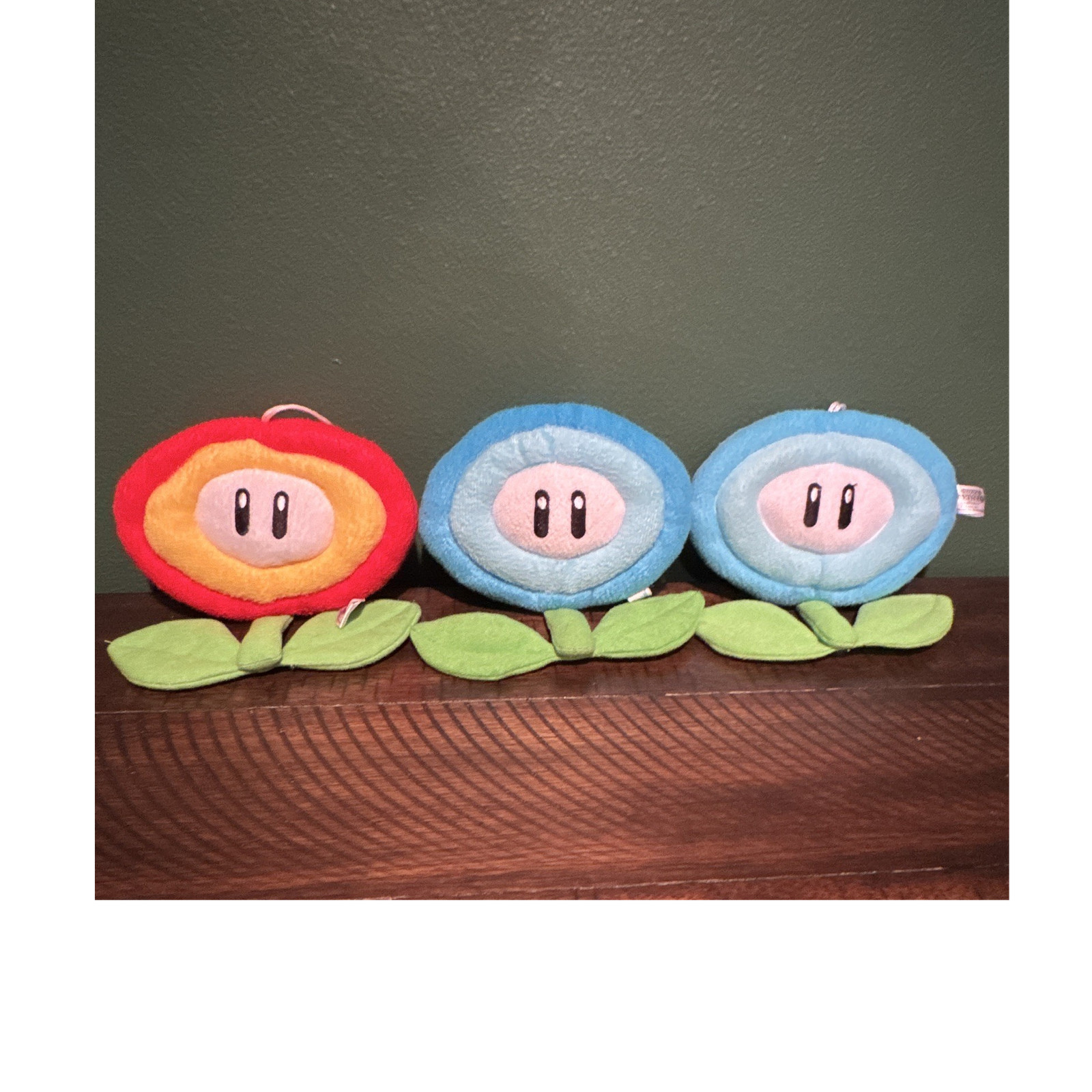Sanei Super Mario Bros Fire Flower & Ice Flower Plush Toy Set