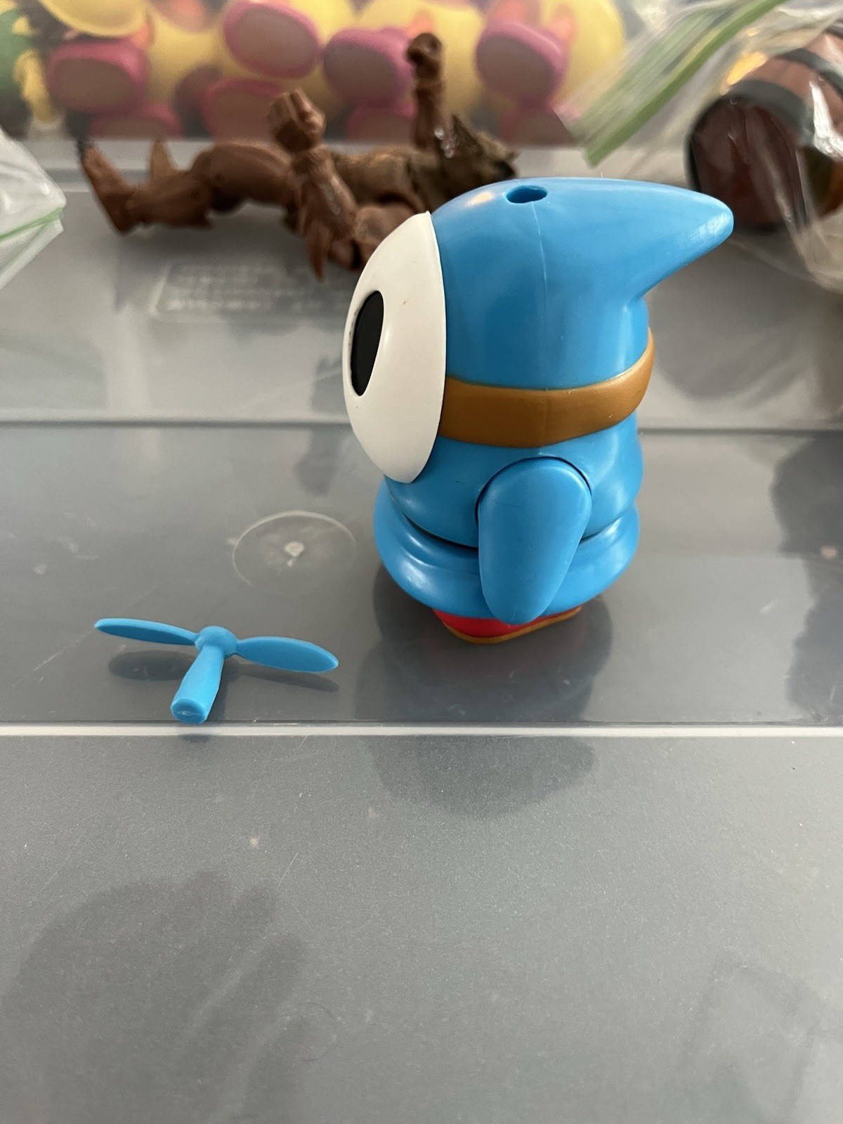 Light Blue Shy Guy Propeller Figure Super Mario World Of Nintendo Jakks Toy RARE