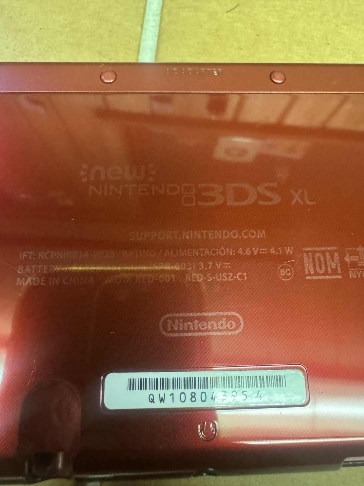 Nintendo “New” 3DS XL Metallic Red Handheld Console System RED-001