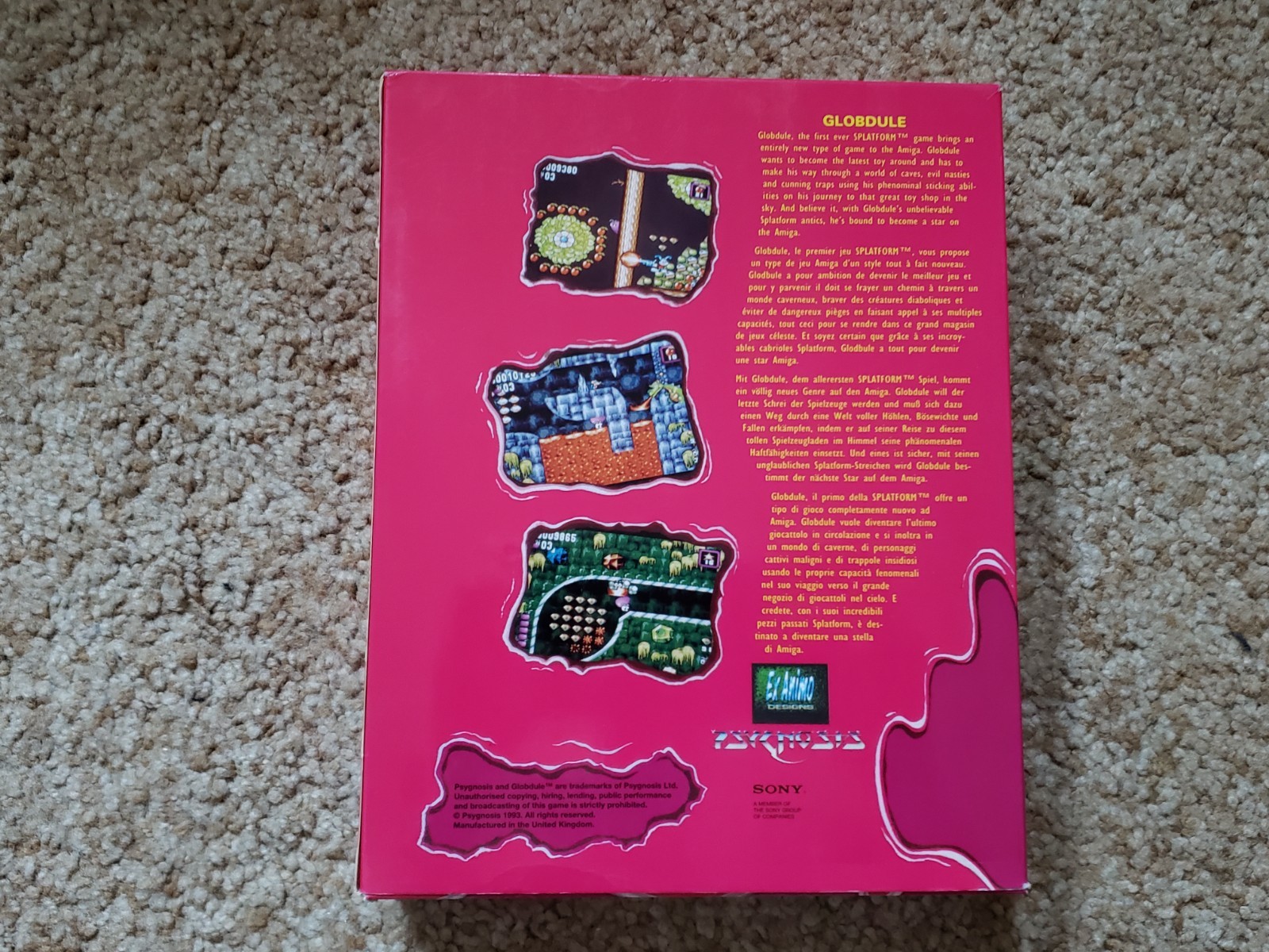 Globdule By Psygnosis For The Commodore Amiga PAL Edition Complete & Working