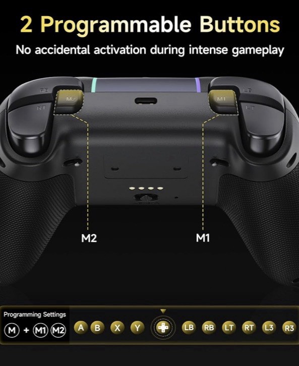 EasySMX X05Pro Wireless PC Controller – Quiet-Press Buttons, 2-Stage Impulse