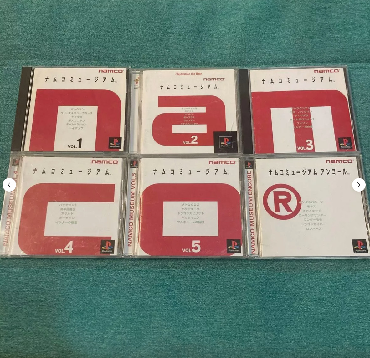 Namco Museum full set/lot Vol. 1 2 3 4 5 Encore PS1 PlayStation 1