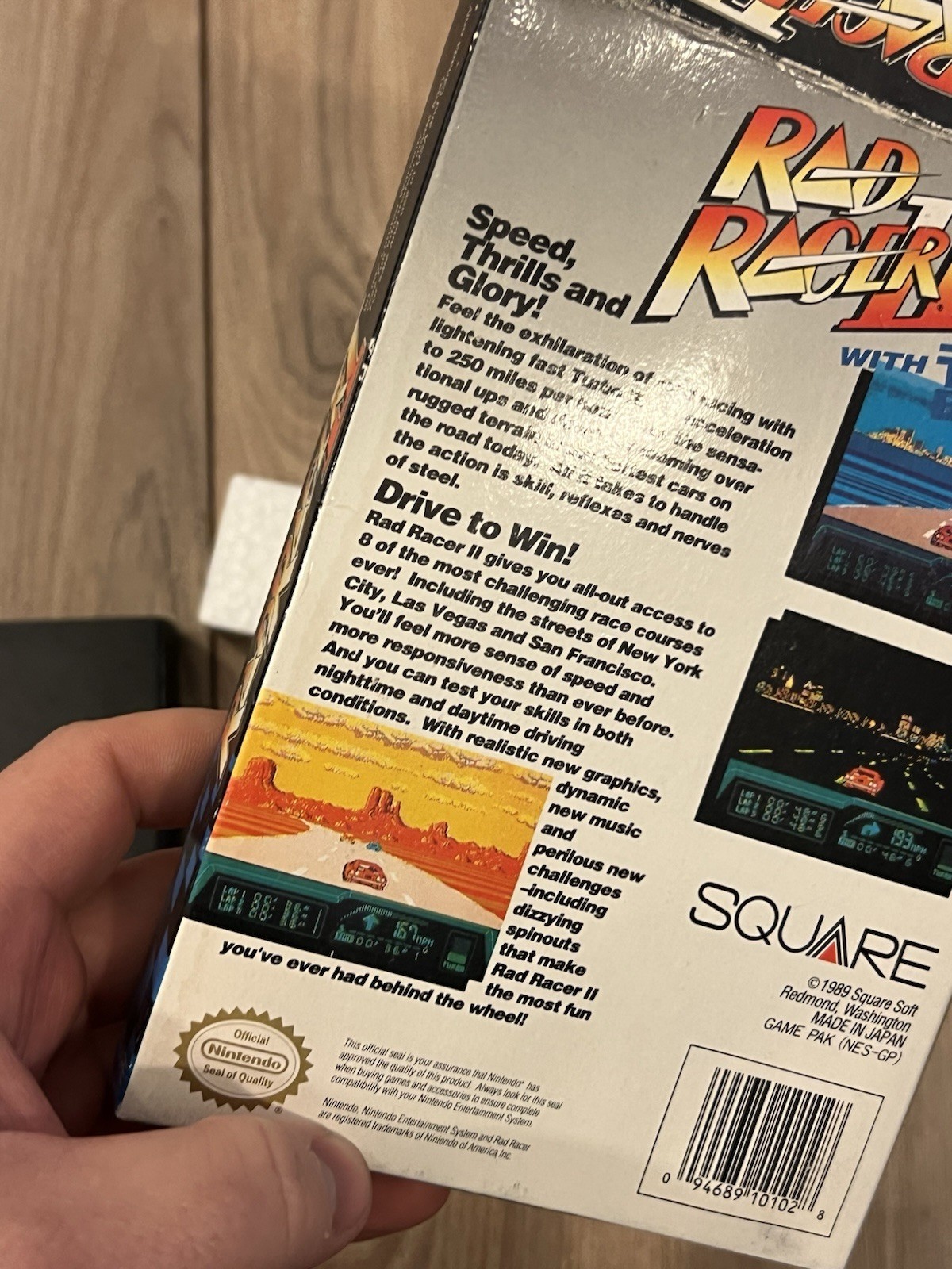 Rad Racer II (Nintendo NES, 1990) CIB Complete w/ Poster & Inserts Tested Works