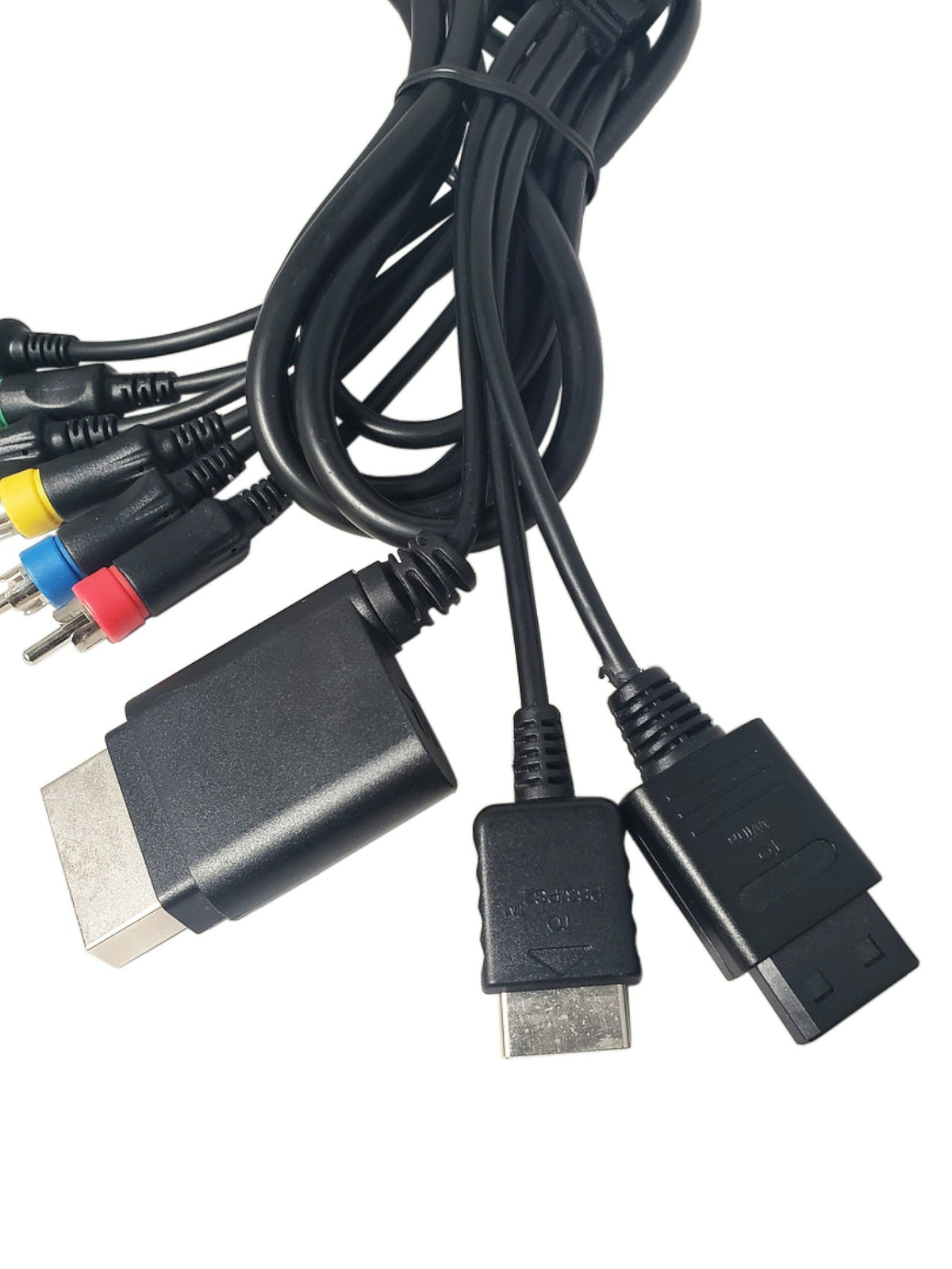 Generic Universal Component Cable for Xbox 360 / PS2 / PS3 / Wii Black RCA