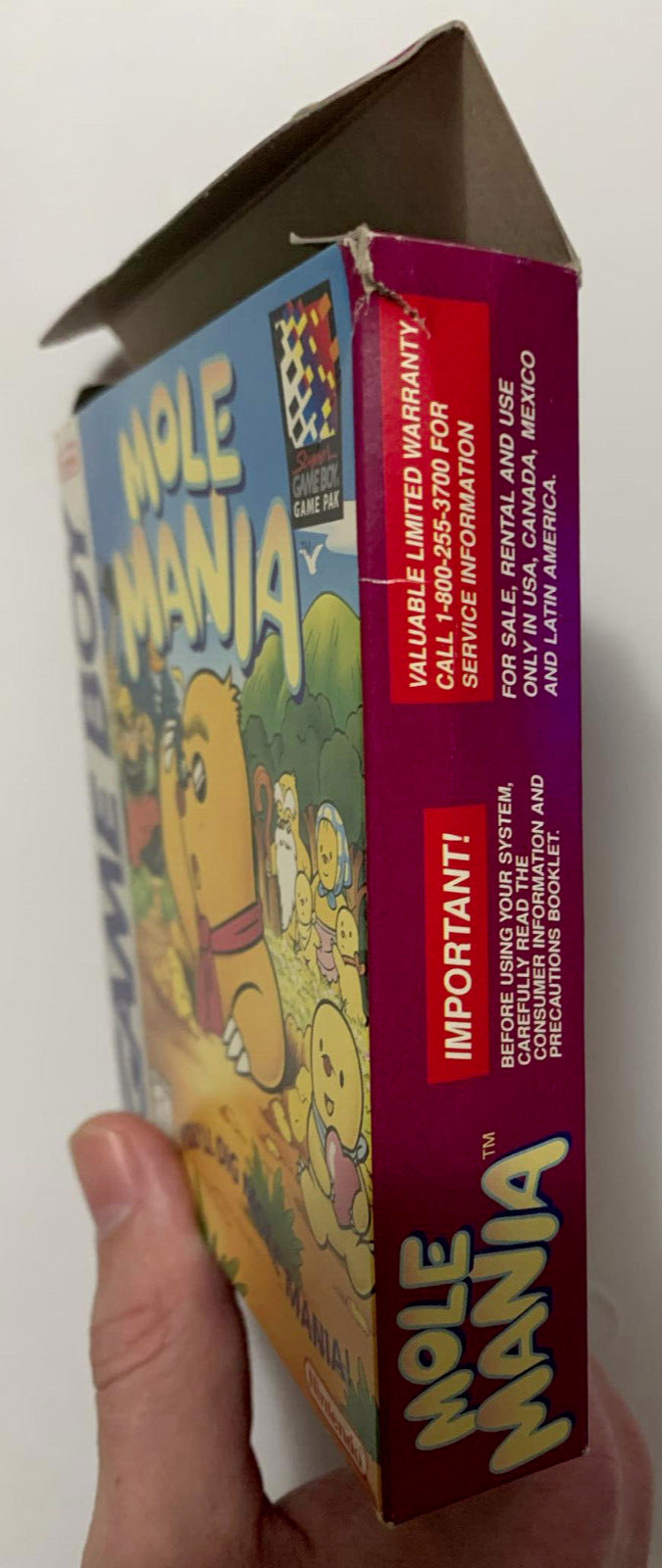 Mole Mania Nintendo Game Boy GB Authentic Box and Manual Only NO GAME