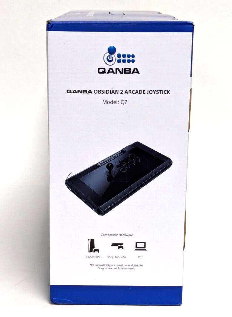 Qanba Q7 Obsidian 2 Wired Joystick for PlayStation PS5 PS4 and PC Black Used