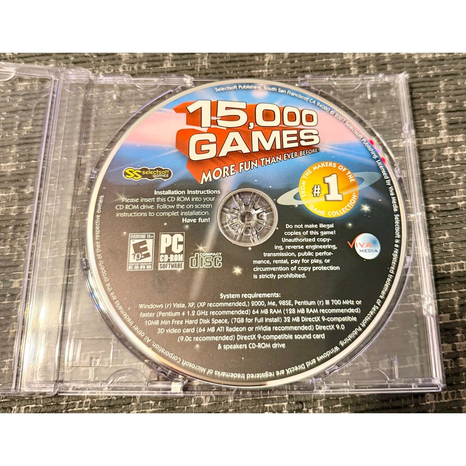 Viva Media 15,000 Games PC CD-ROM Software Excellent Multi-Genre 2007