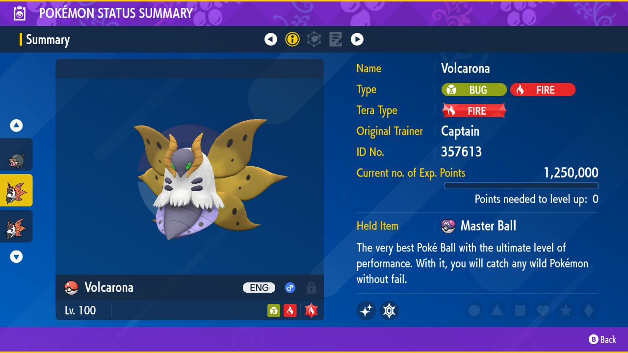 Pokemon Scarlet Violet Ultra Shiny 6IV Volcarona Fast Trade – FREE Masterball