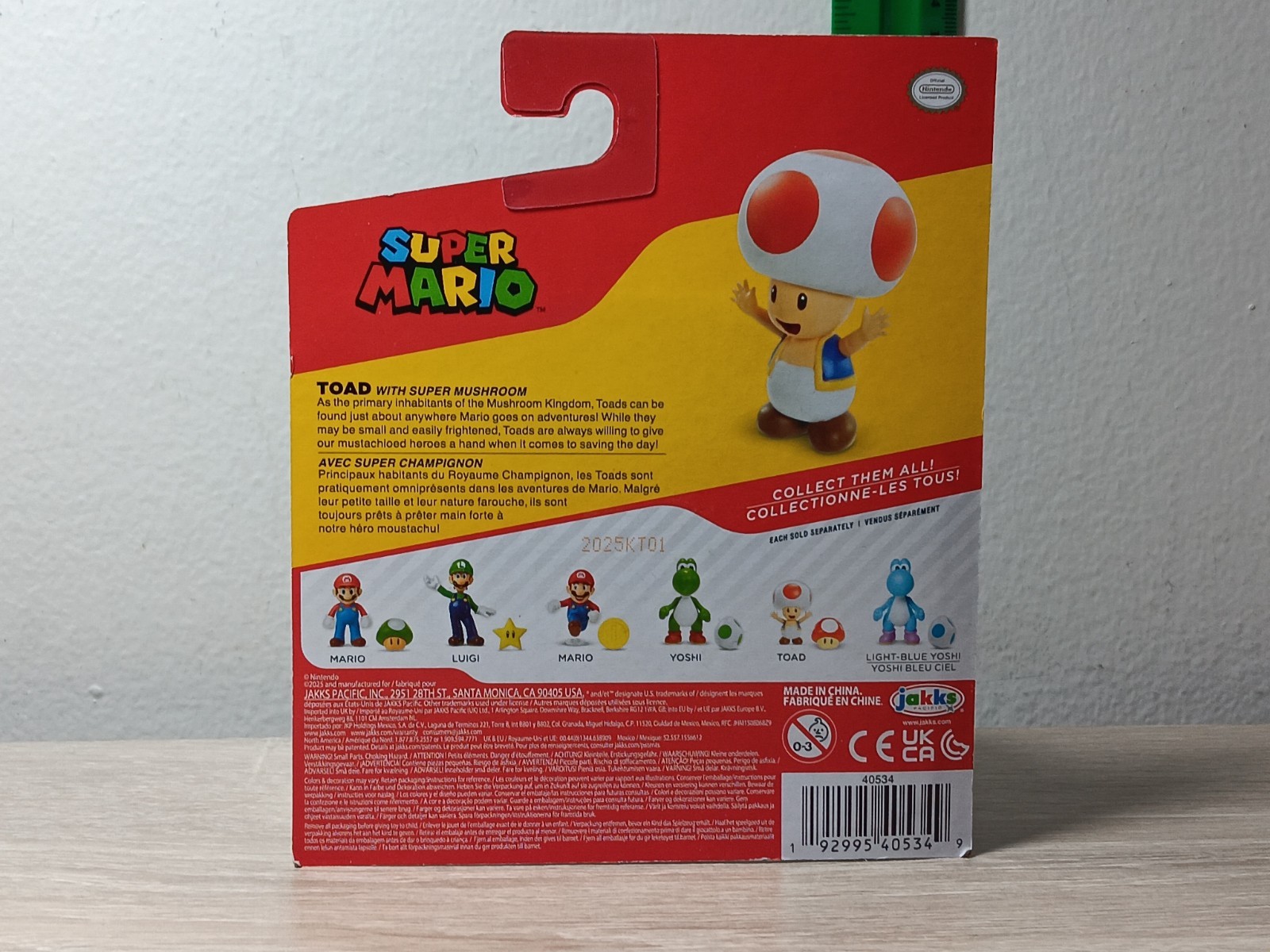 *FREE SHIP* 2.5″ TOAD + MUSHROOM Super Mario Figure World of Nintendo Jakks