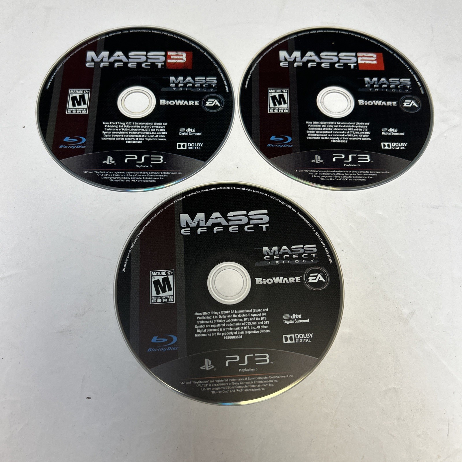 Sony PlayStation 3 PS3 TESTED Mass Effect Trilogy 1 2 3