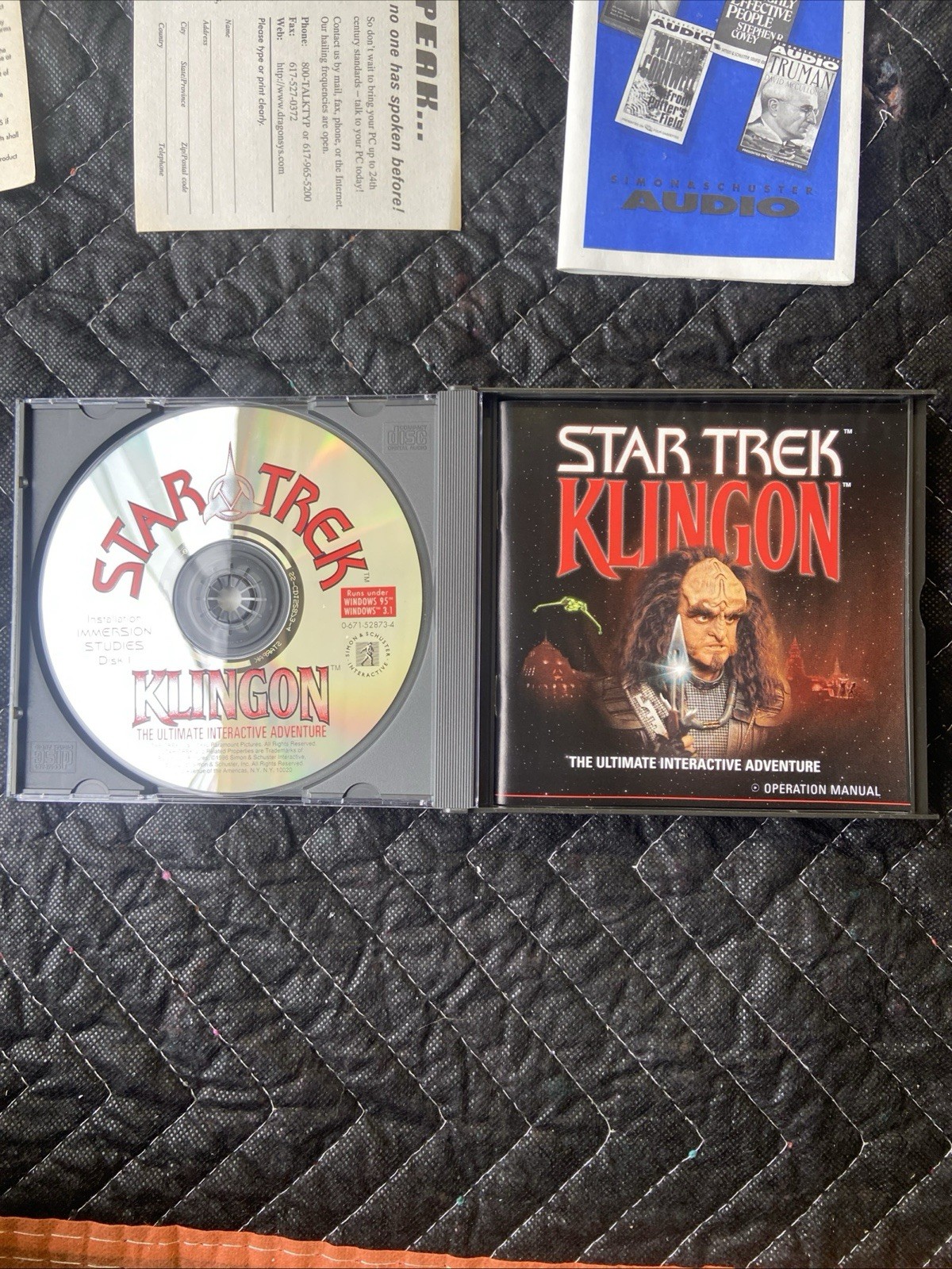 1996 Star Trek Klingon The Ultimate Interactive Adventure CD-ROM PC Game