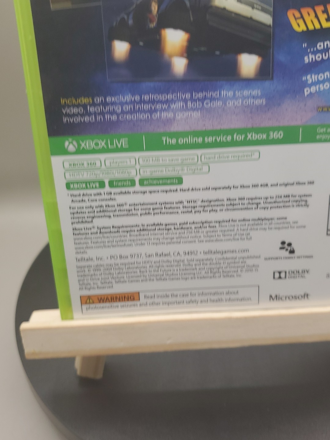 Back to the Future: The Game 30th Anniversary Excellent Disk Xbox 360
