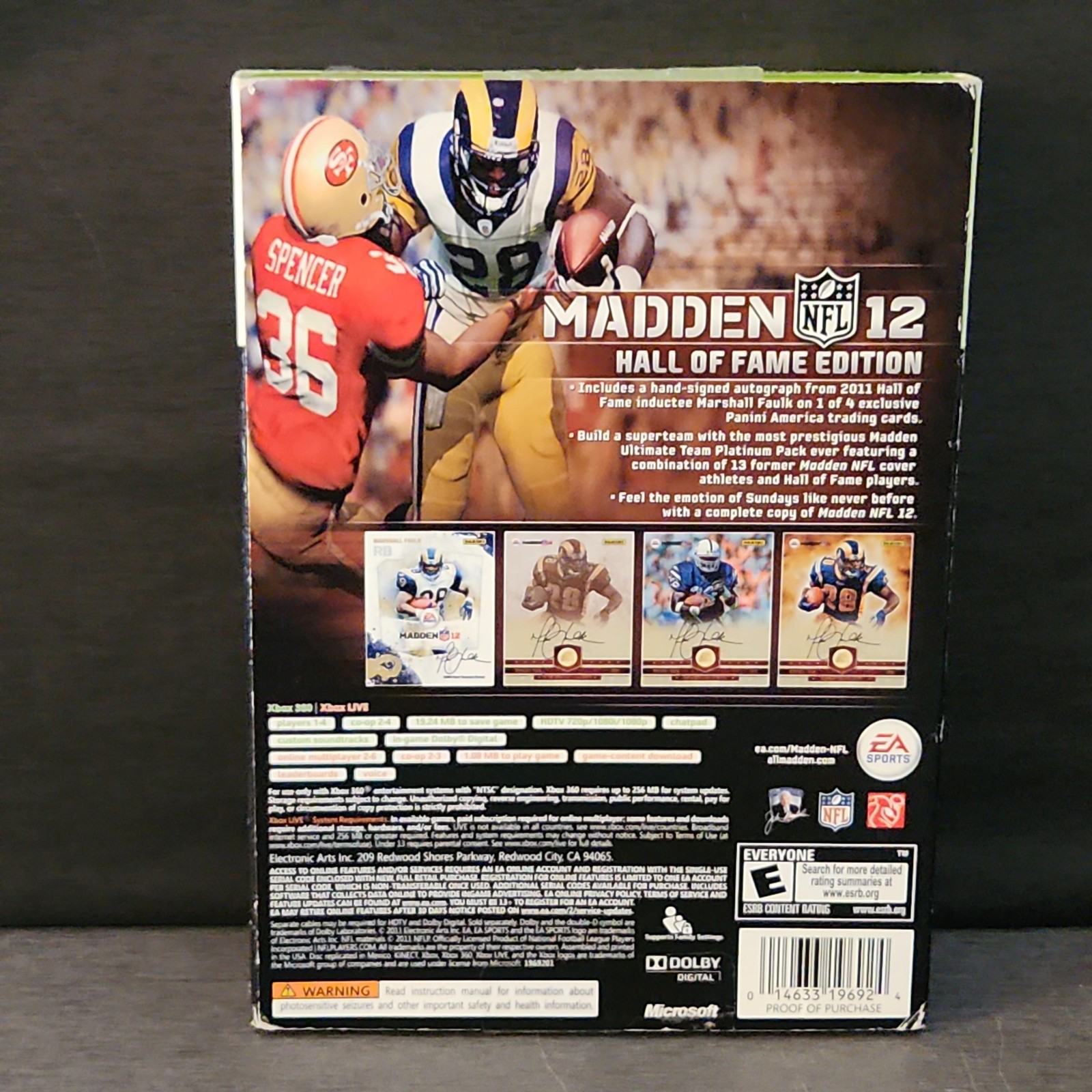 Madden NFL 12 Hall Of Fame Edition Xbox 360 Game E EA Sports NTSC