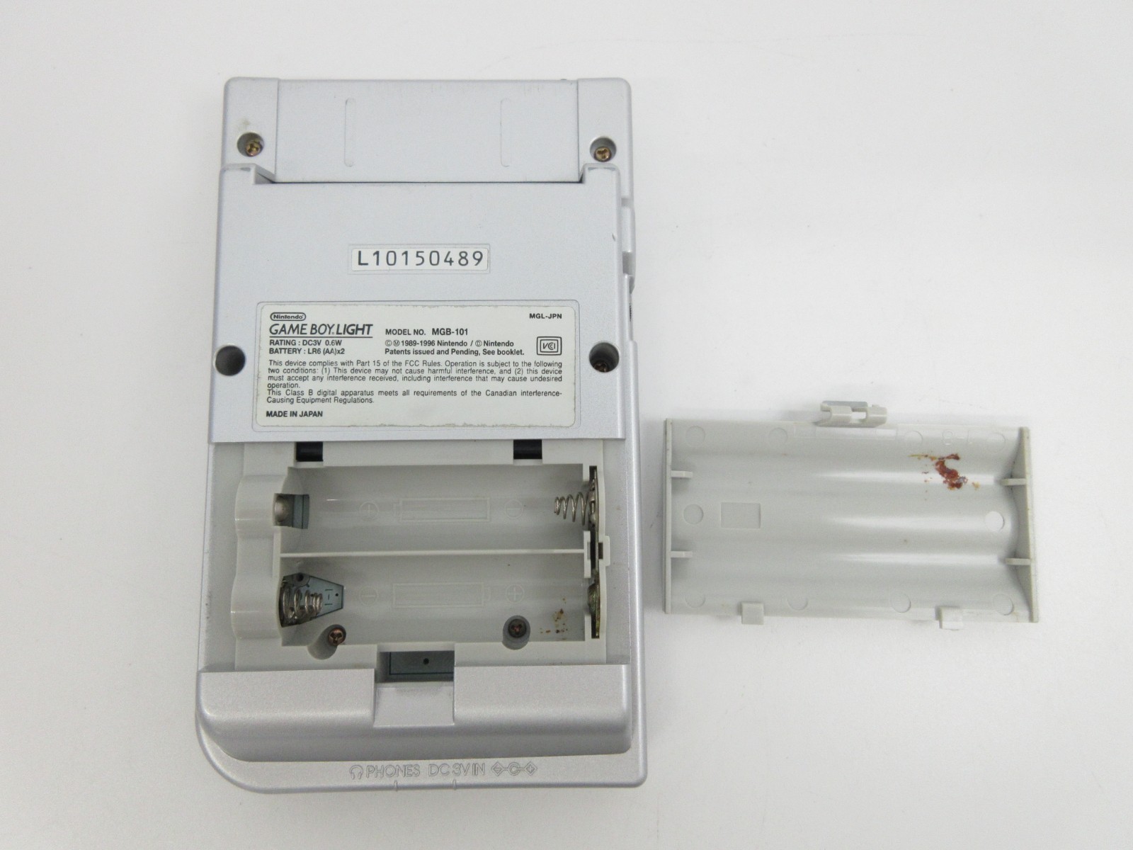 【Very Good】Nintendo Gameboy Light Silver Console Only #DEN2/08/0623/01