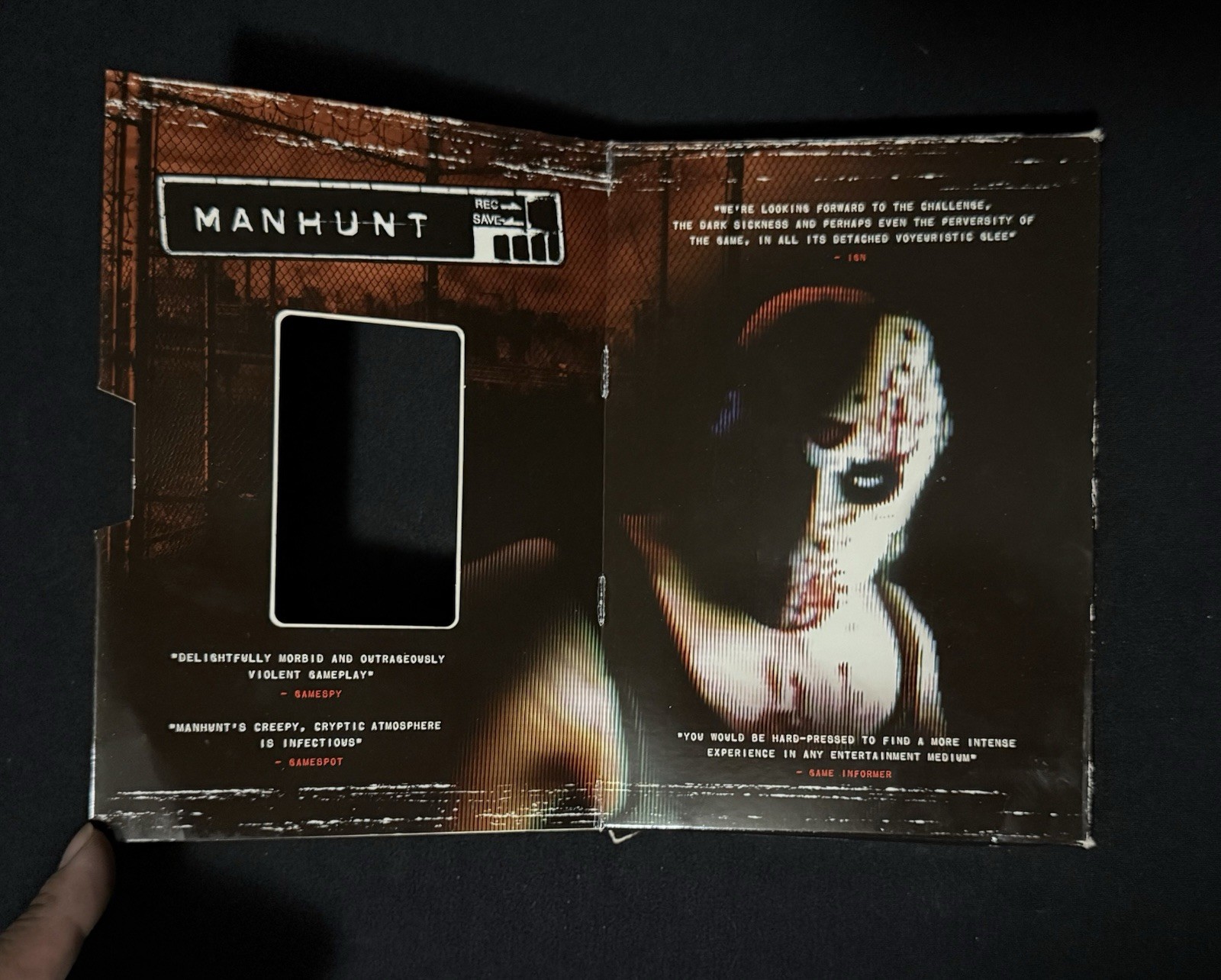 Manhunt (PC, 2004) Rockstar Games Big Box PC Game VHS Style Box