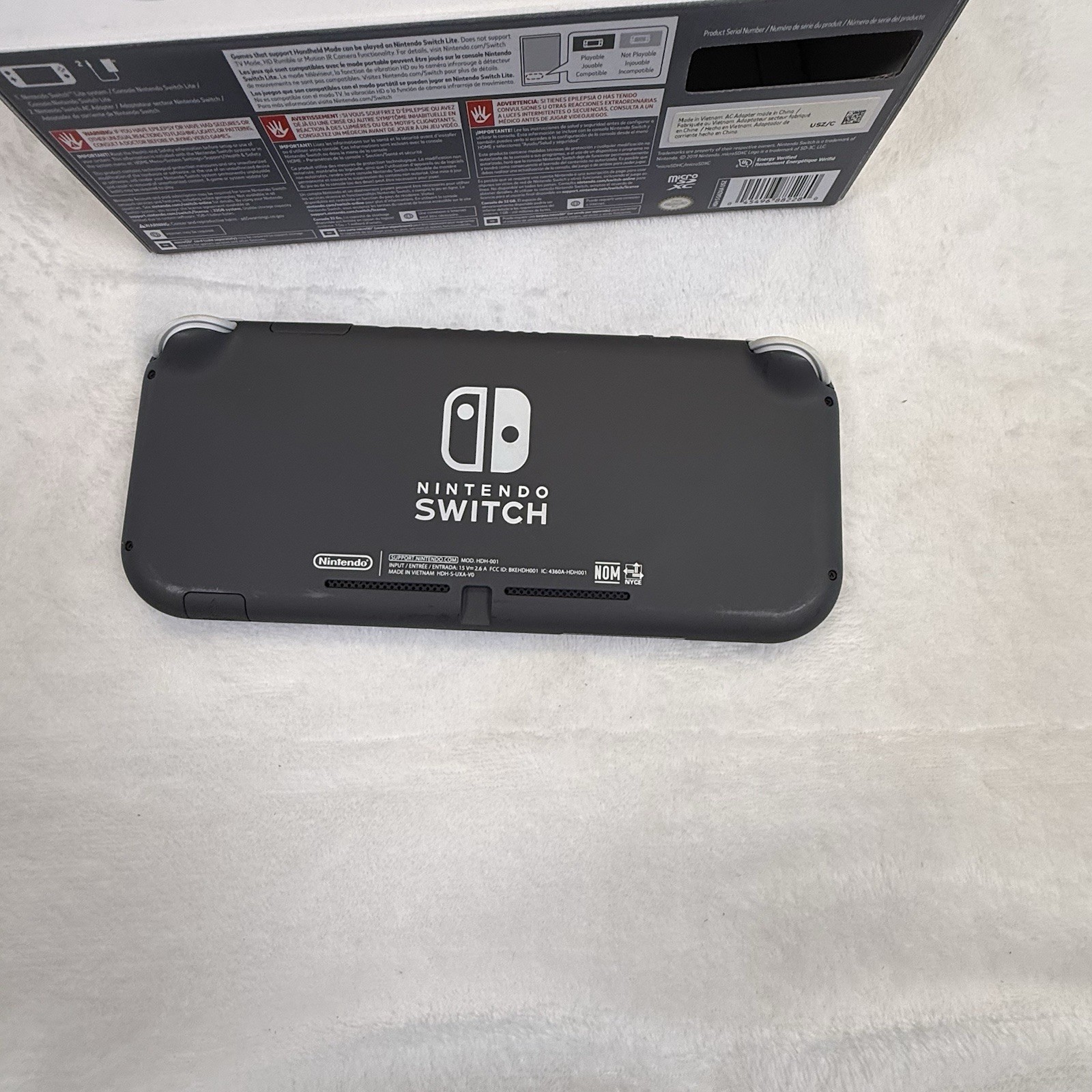 Nintendo Switch Lite Gray HDH-001 Console Tested Works w/ Box No Charger Read