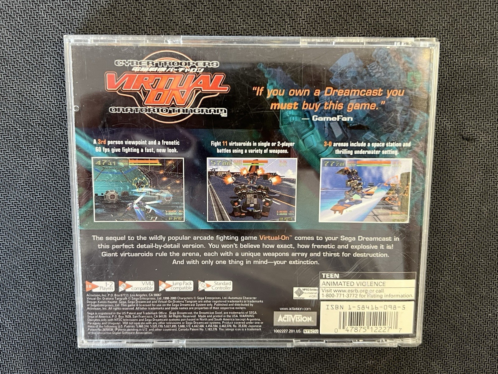 Virtual-On: Oratorio Tangram (Sega Dreamcast, 2000) CIB Tested!