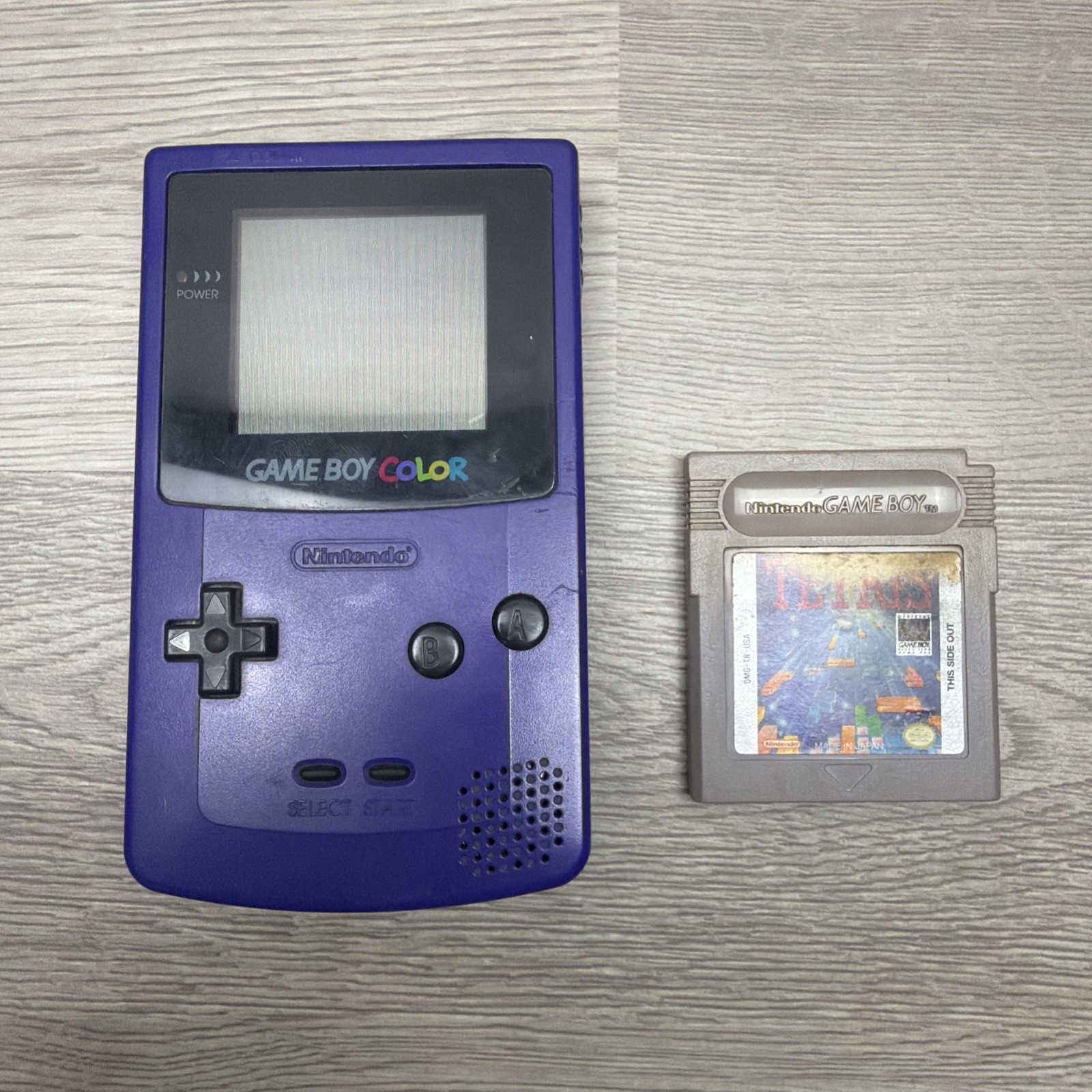 Nintendo Game Boy Blue Handheld System CGB-001 Battery Powered W/ Tetris Game