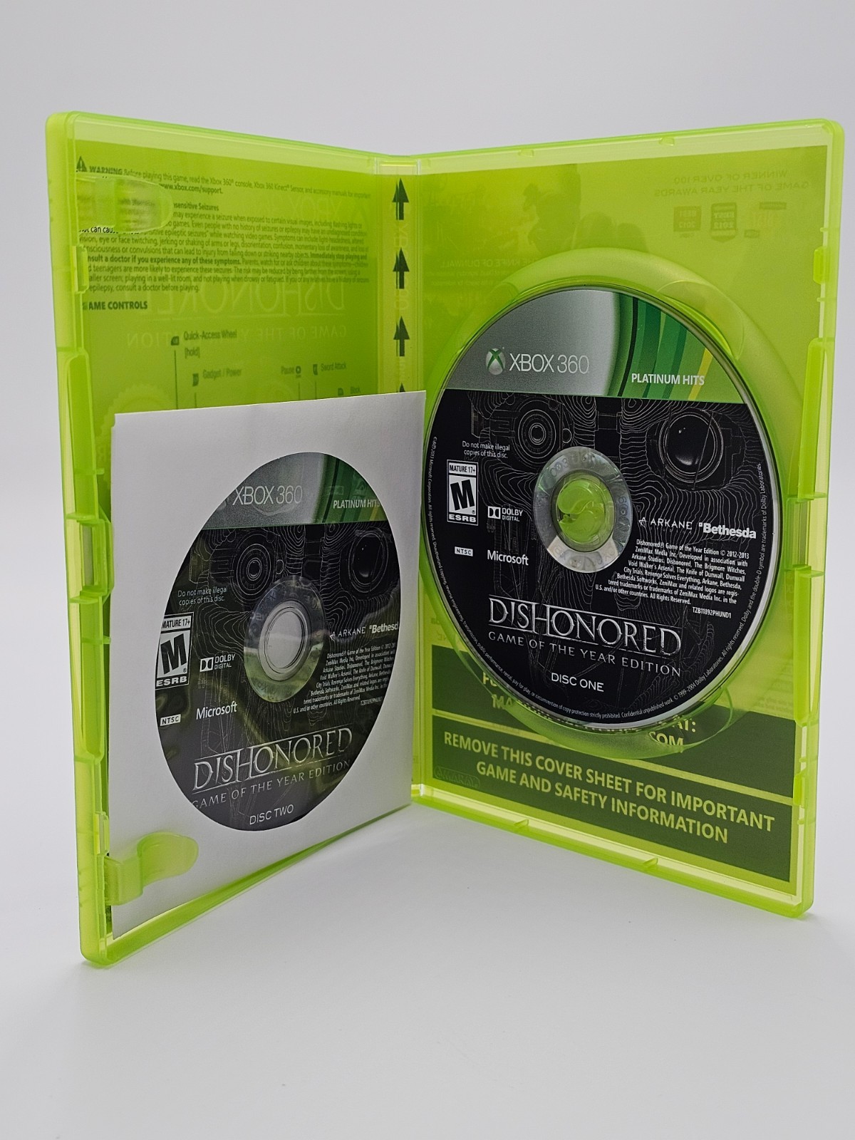 Microsoft Xbox 360 Dishonored Disc + Case Cleaned & Tested