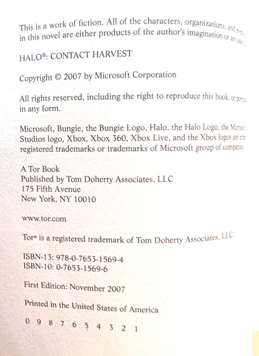 HALO Series X-Box mostly 1st Edition Lot PB Books