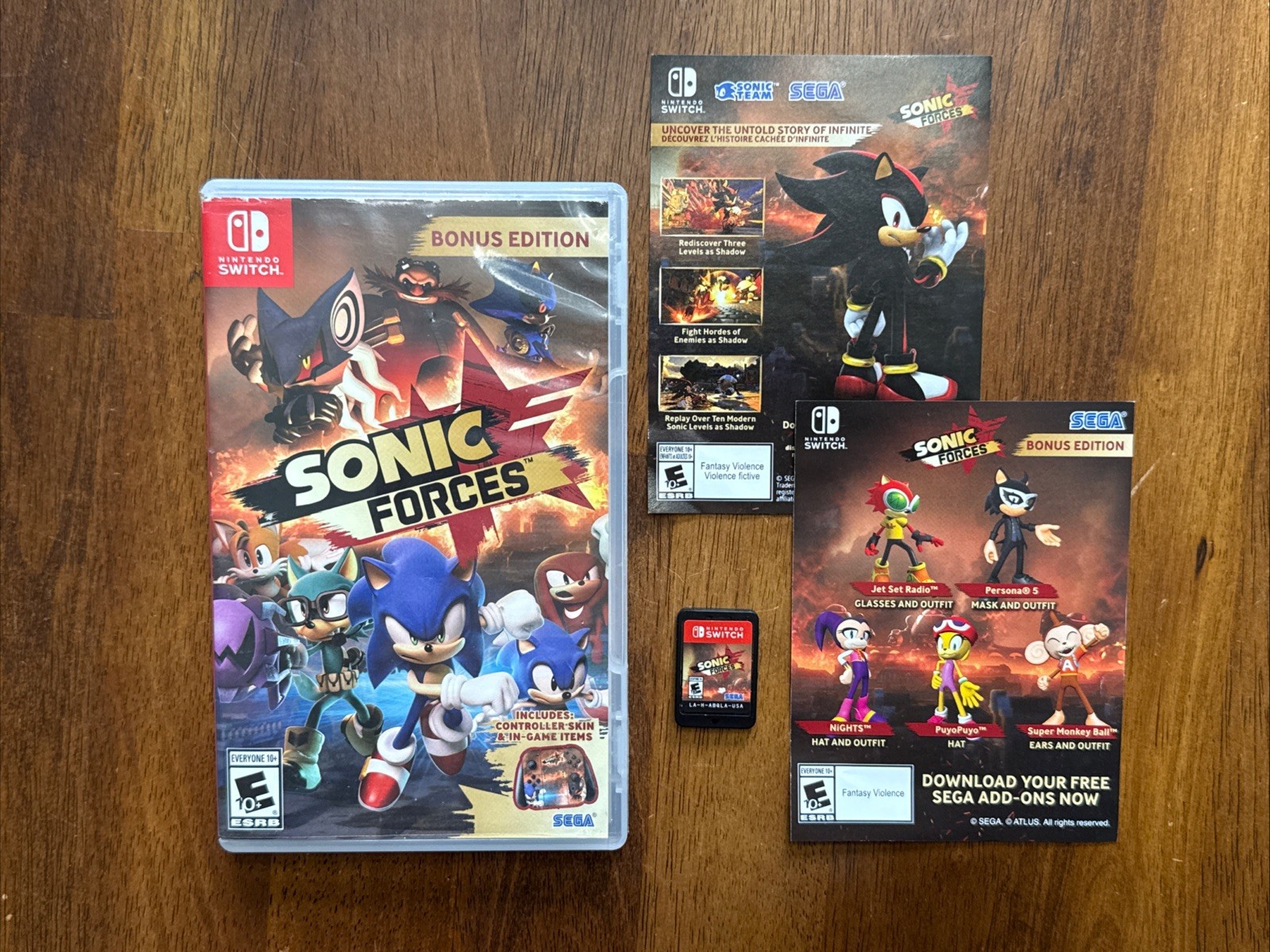 Sonic Forces Bonus Edition (Nintendo Switch) Game & Case Tested