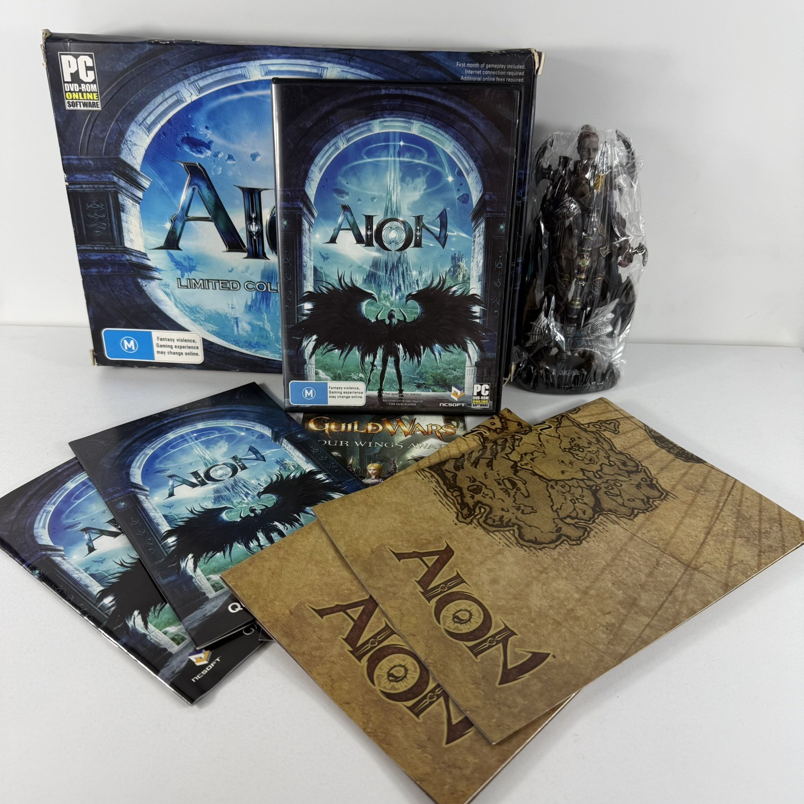 AION Limited Collector’s Edition PC DVD-ROM (2009) Complete w/ Sealed Figure