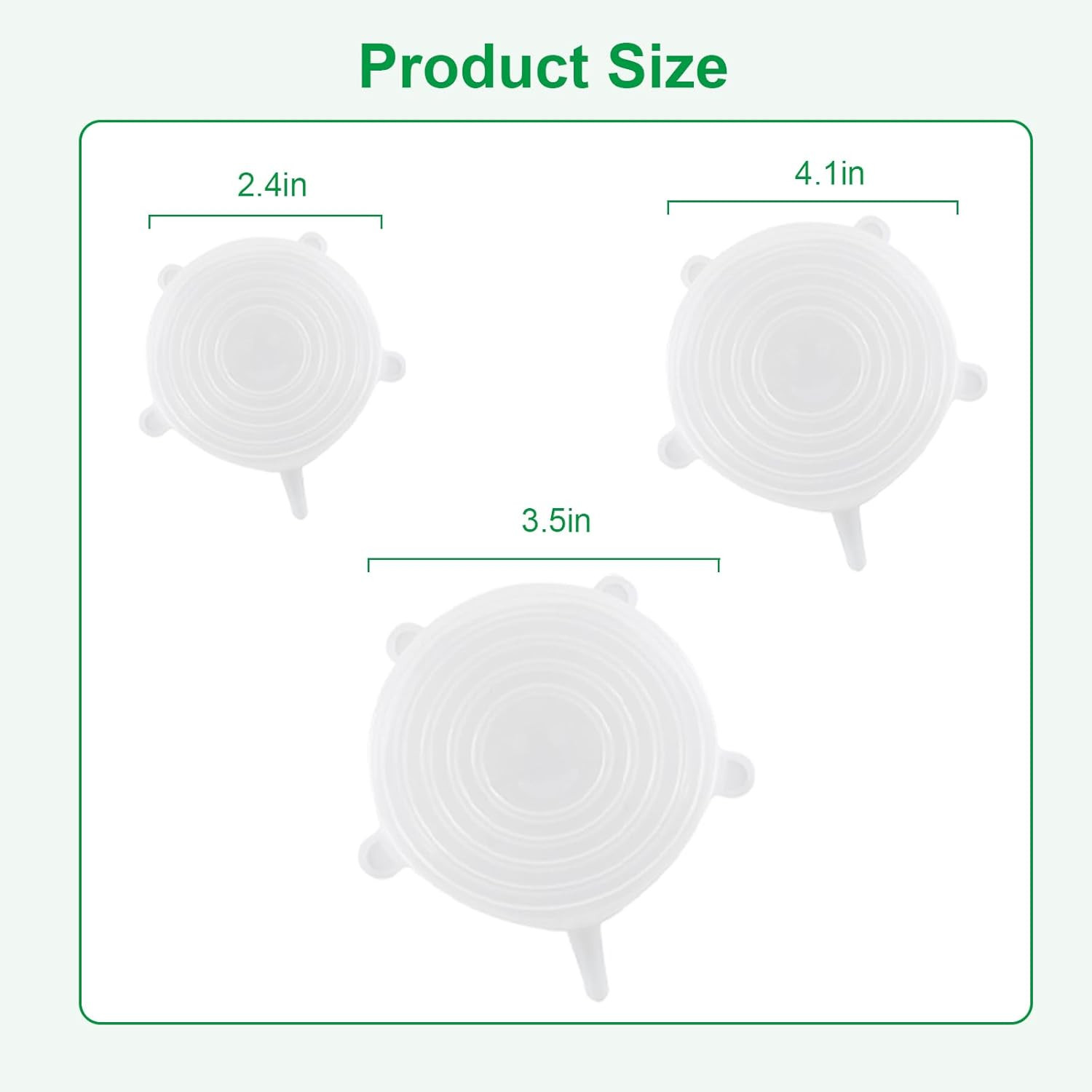 Small Silicone Stretch Lids – 12 Pack Reusable Food Covers,Flexible Silicone for