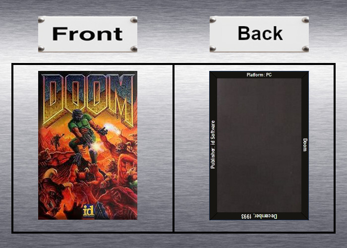DOOM and DOOM II Video Game Box Art *PC* High Quality Magnet / Set