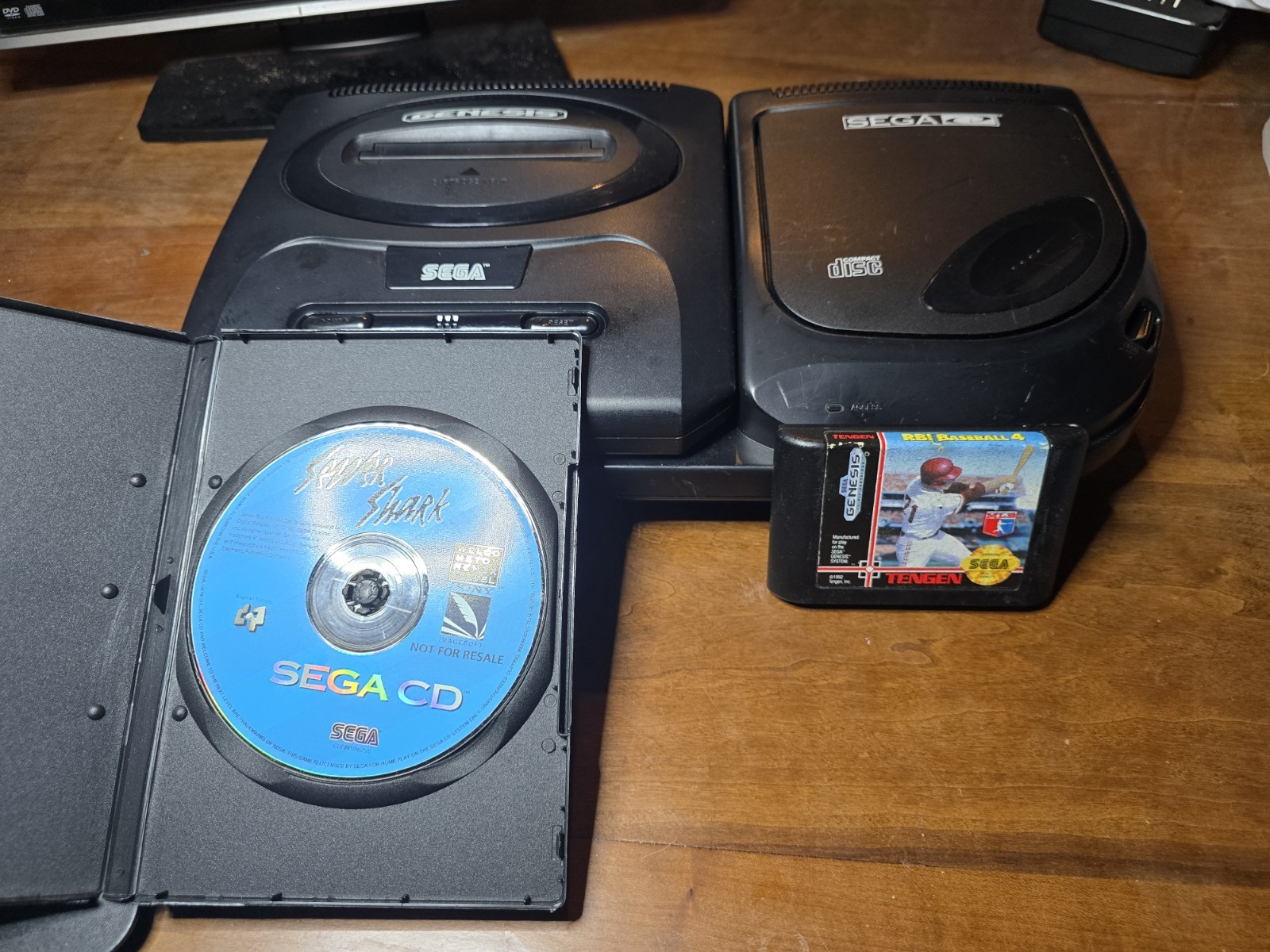 SEGA Sega Genesis Console + Sega CD Bundle Controller AV/Power Cables Games 1992