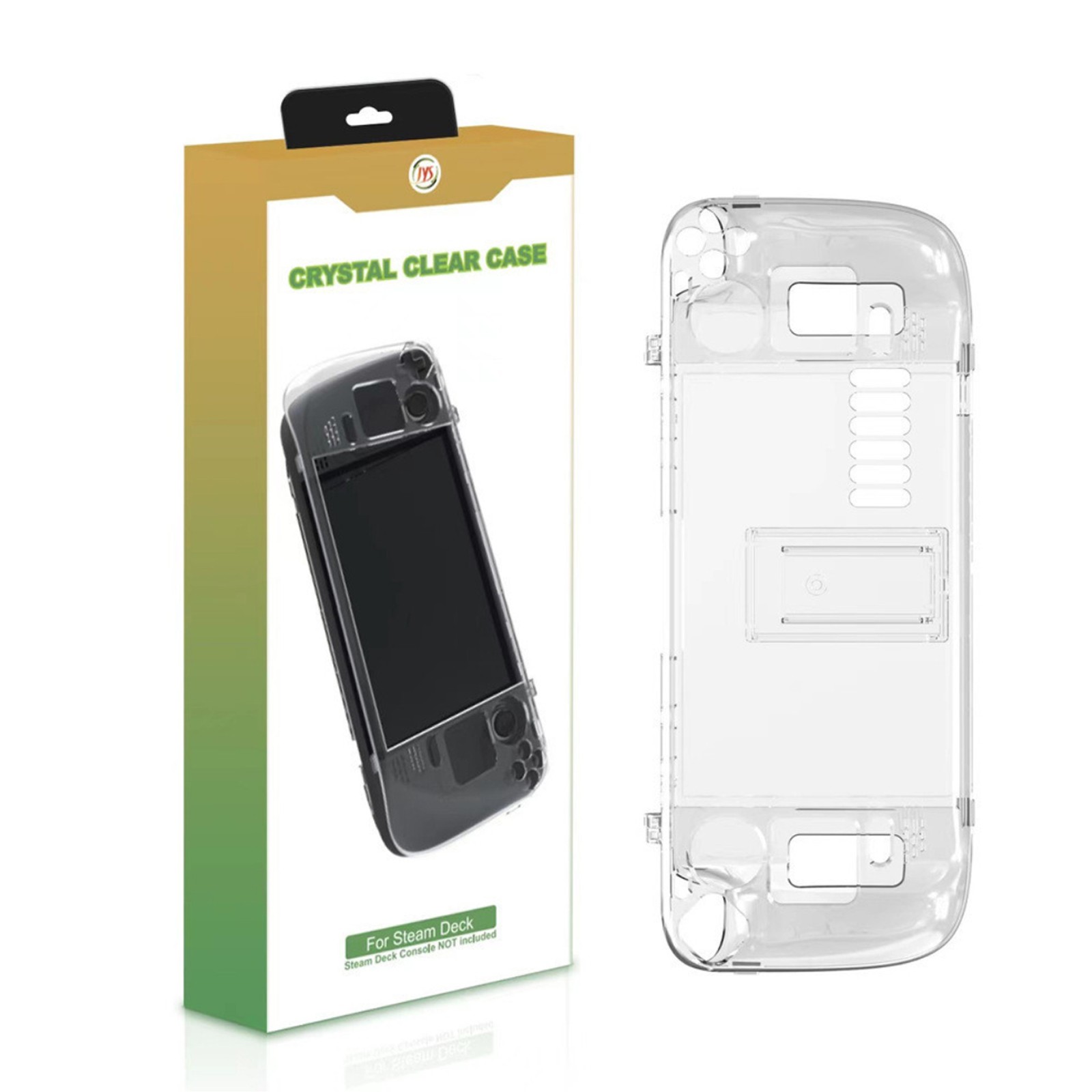 Anti-Slip Crystal Clear Console Protective Case Stand Cover Shell for Steam Deck