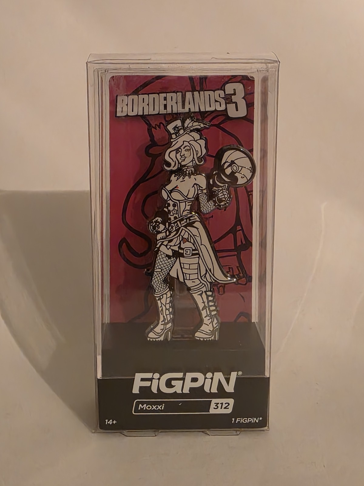 HTF FigPin #312, Borderlands 3 MOXXI Exclusive Black & White Gamestop SEALED