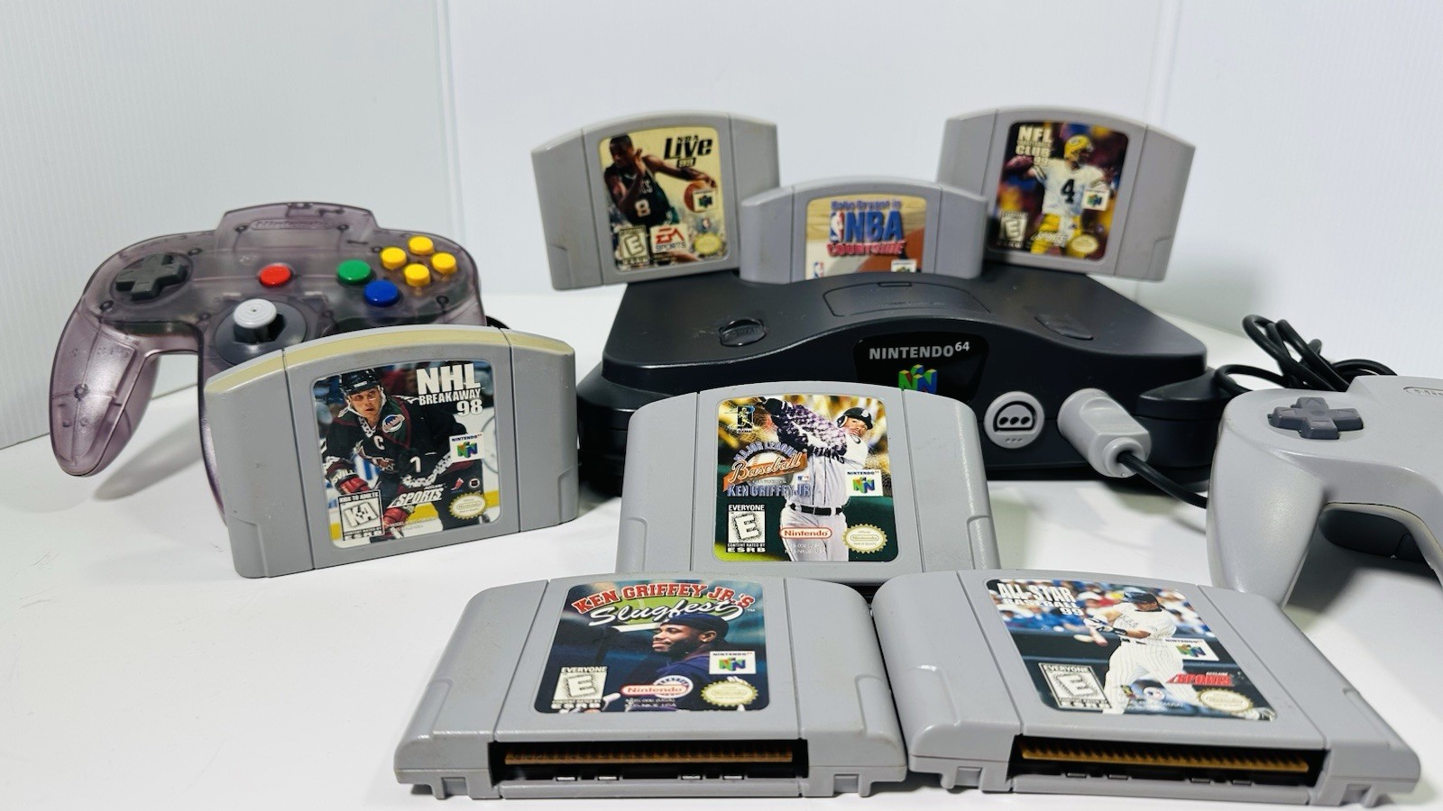 Nintendo N64 Console Bundle w/ 2 Controllers, & Games