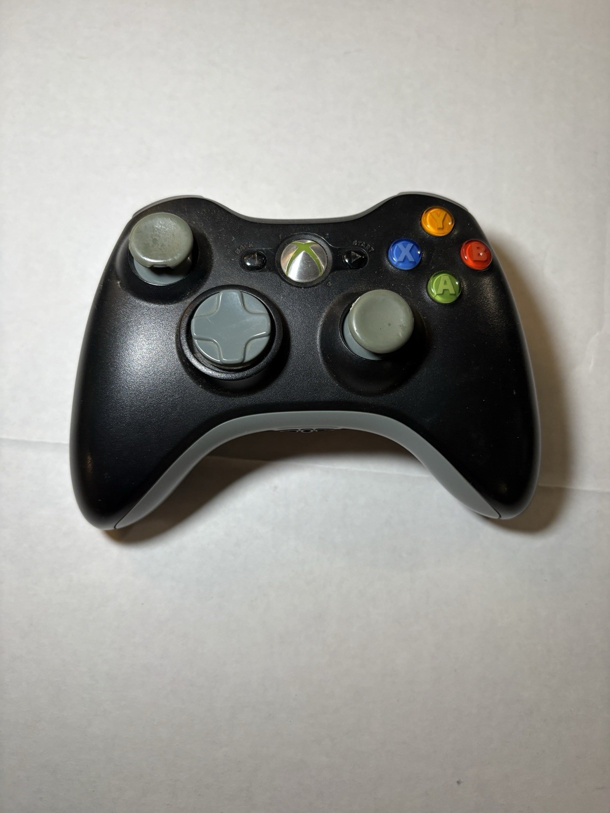 Official Microsoft Xbox 360 Black Grey Wireless Controller Untested