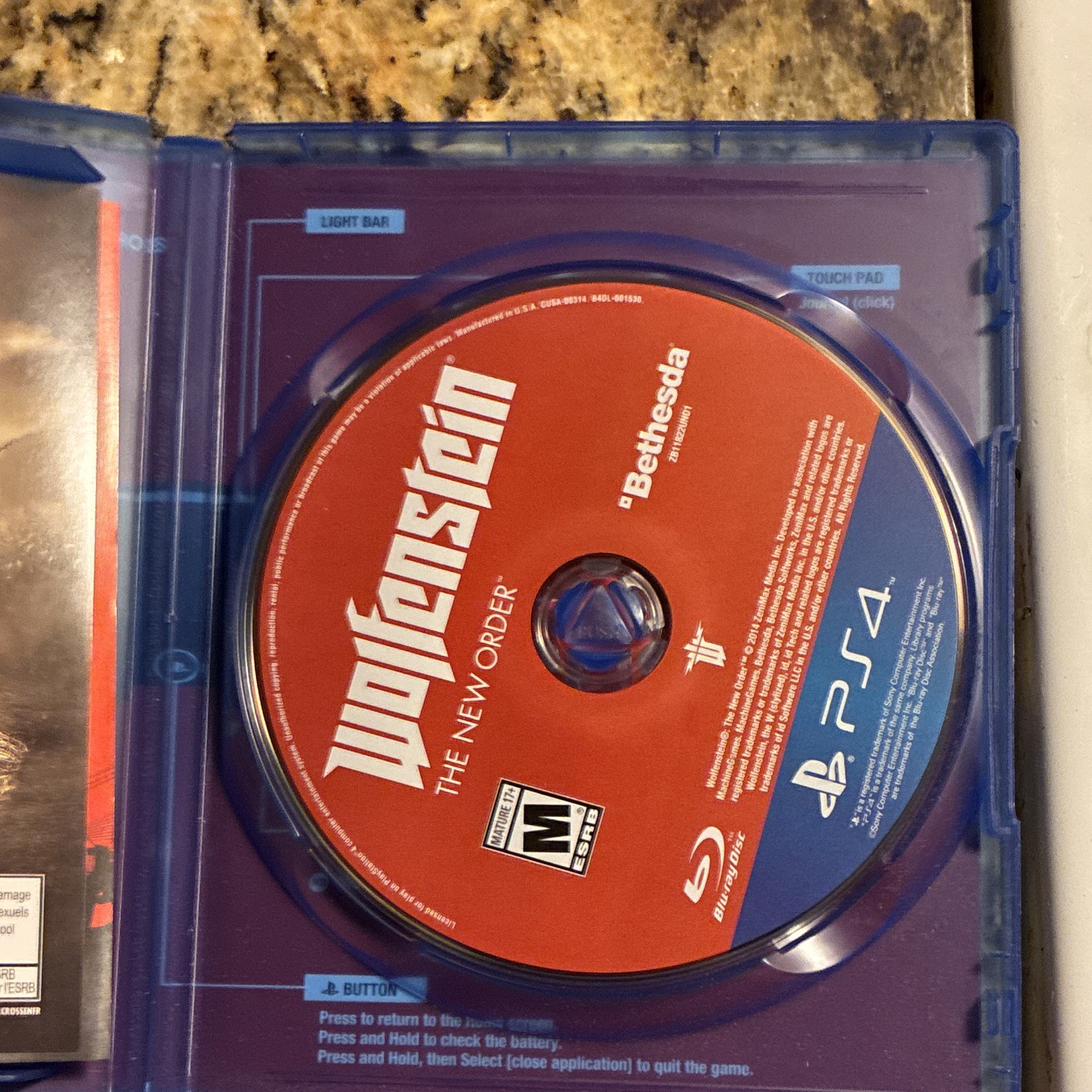 Bethesda Wolfenstein: The New Order (Wolfenstein Series) M Shooter PS4 NTSC