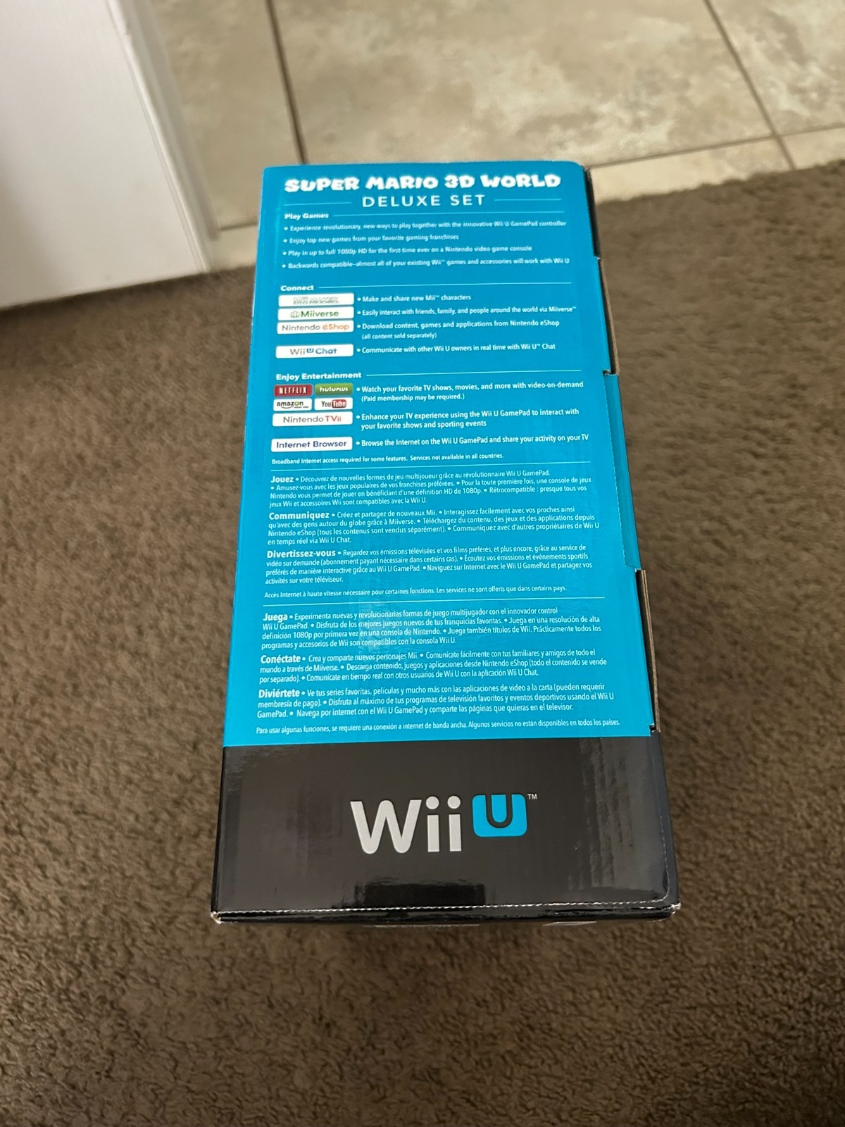 NEW Nintendo Wii U 32gb Super Mario 3D World Deluxe Set – Black System