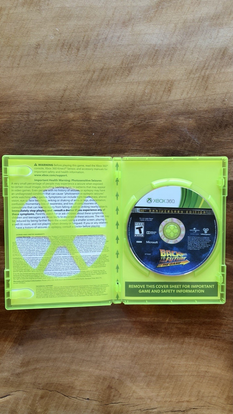 Back to the Future: The Game 30th Anniversary Edition) Xbox 360)