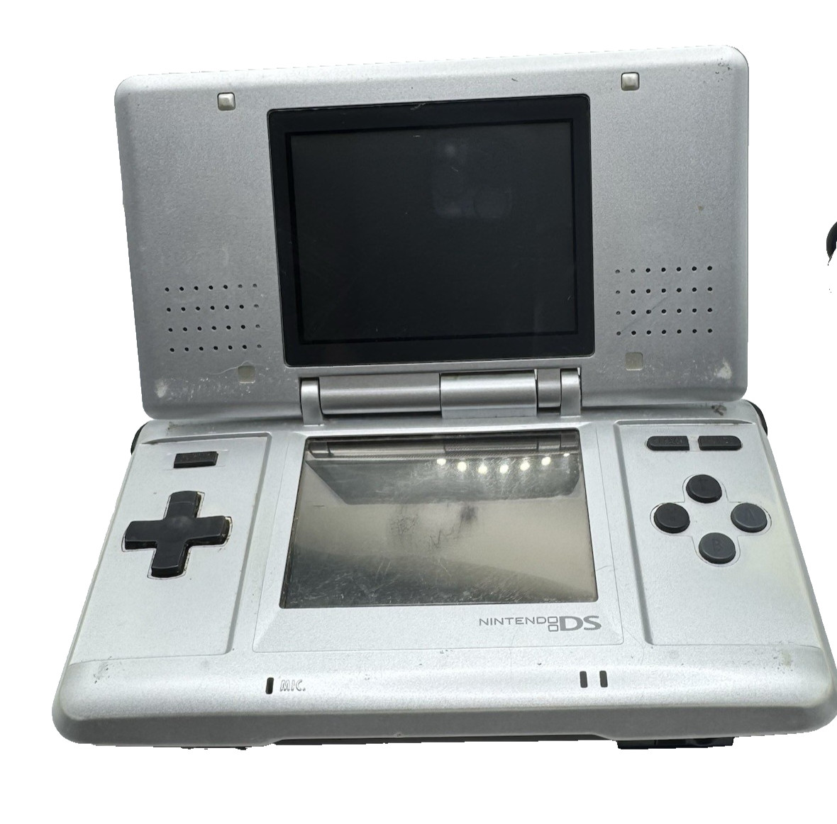 Nintendo DS Original NTR-001 Titanium Silver Handheld Console System Tested